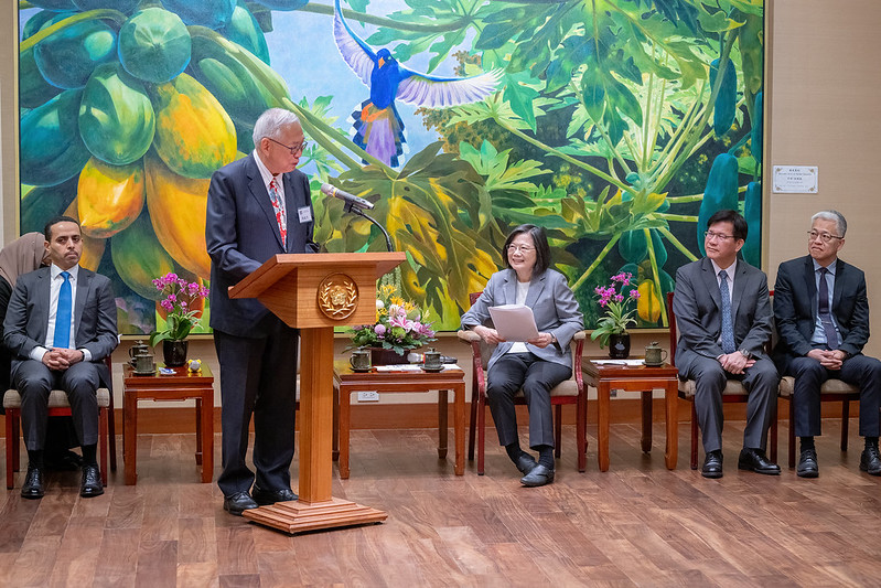 蔡英文接見中華民國回教朝覲團。（總統府提供）