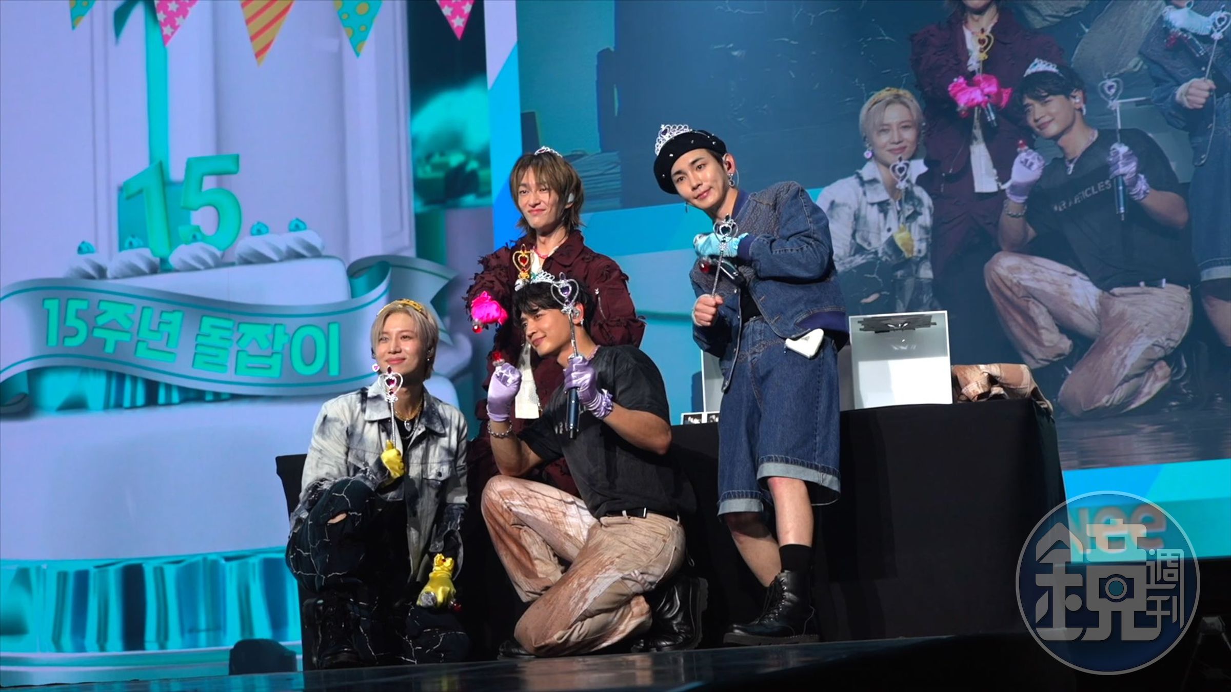 SHINee今年迎接出道15週年,4成員舉辦見面會感謝粉絲。(翻攝自SHINee Twitter)