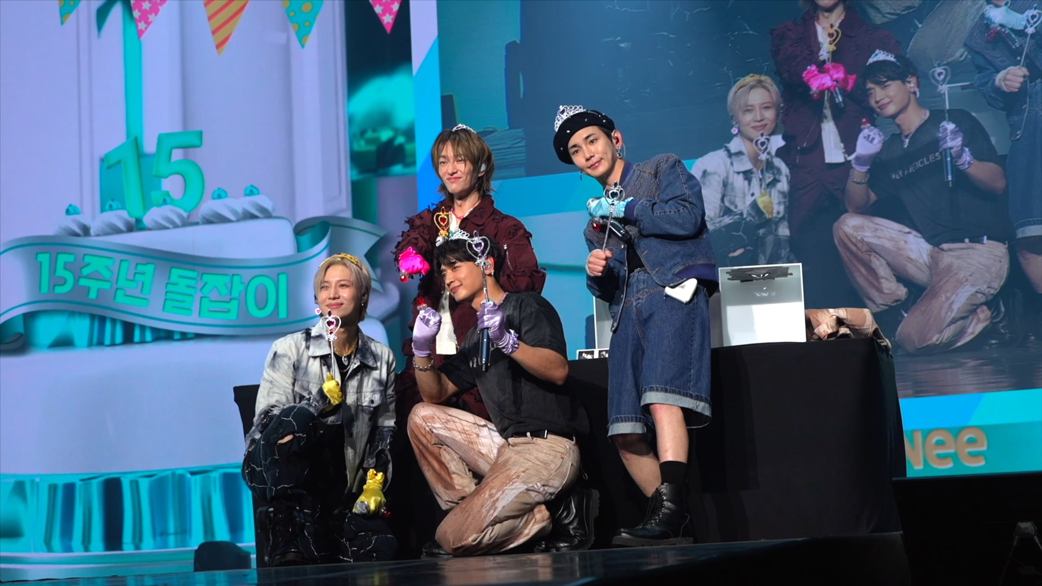 SHINee今年迎接出道15週年，4成員舉辦見面會感謝粉絲。（翻攝自SHINee Twitter）