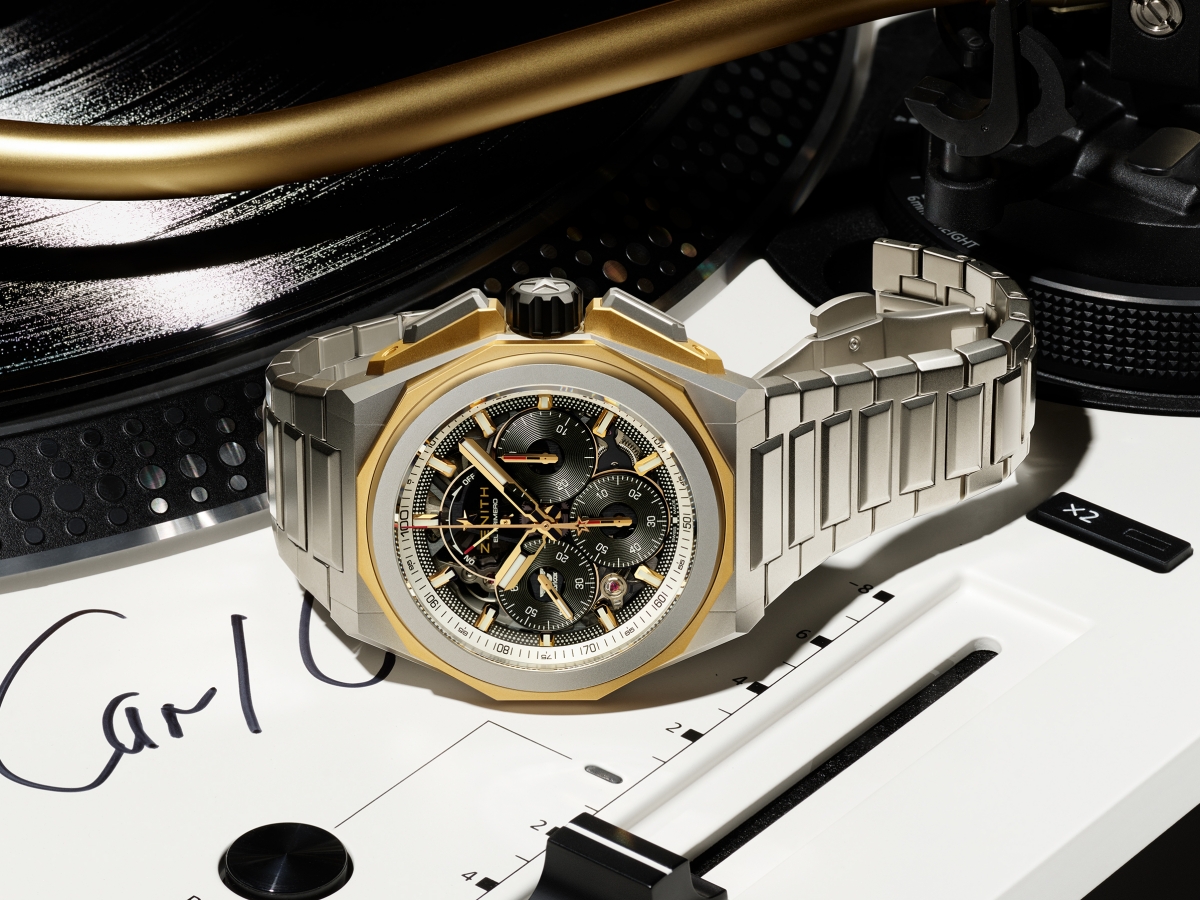 ZENITH真力時發表與英國傳奇DJ Carl Cox自2020年攜手合作之後的第二款聯名錶 Defy Extreme Carl Cox 限量版，半金錶殼，以三唱盤與金色唱臂為設計重點。定價約NT$1,006,000，限量100只。
