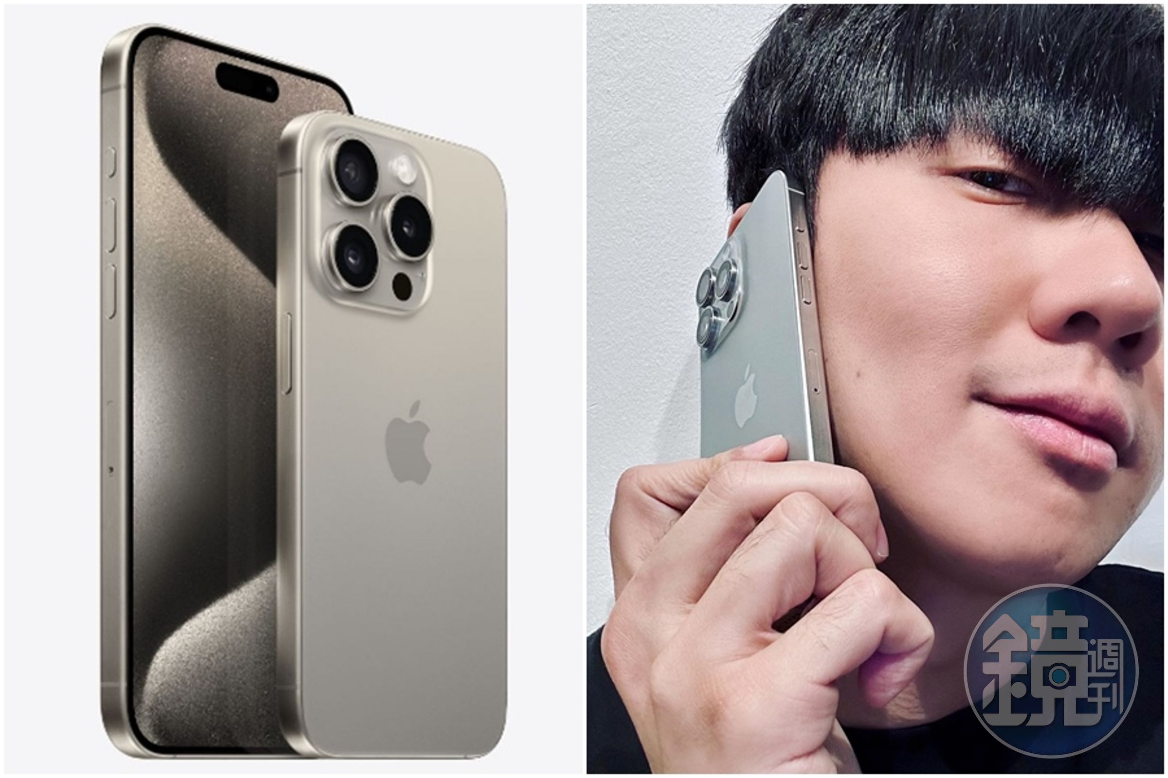 林俊傑搶先拿到iPhone 15 Pro Max開箱,讓大批網友羨慕不已。(翻攝自蘋果官網、林俊傑臉書)