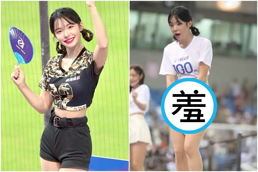 韓籍啦啦隊女神李多慧加入樂天女孩後，甜美可愛的形象圈粉無數。（翻攝自李多慧IG、YouTube「enzoyeh29」）