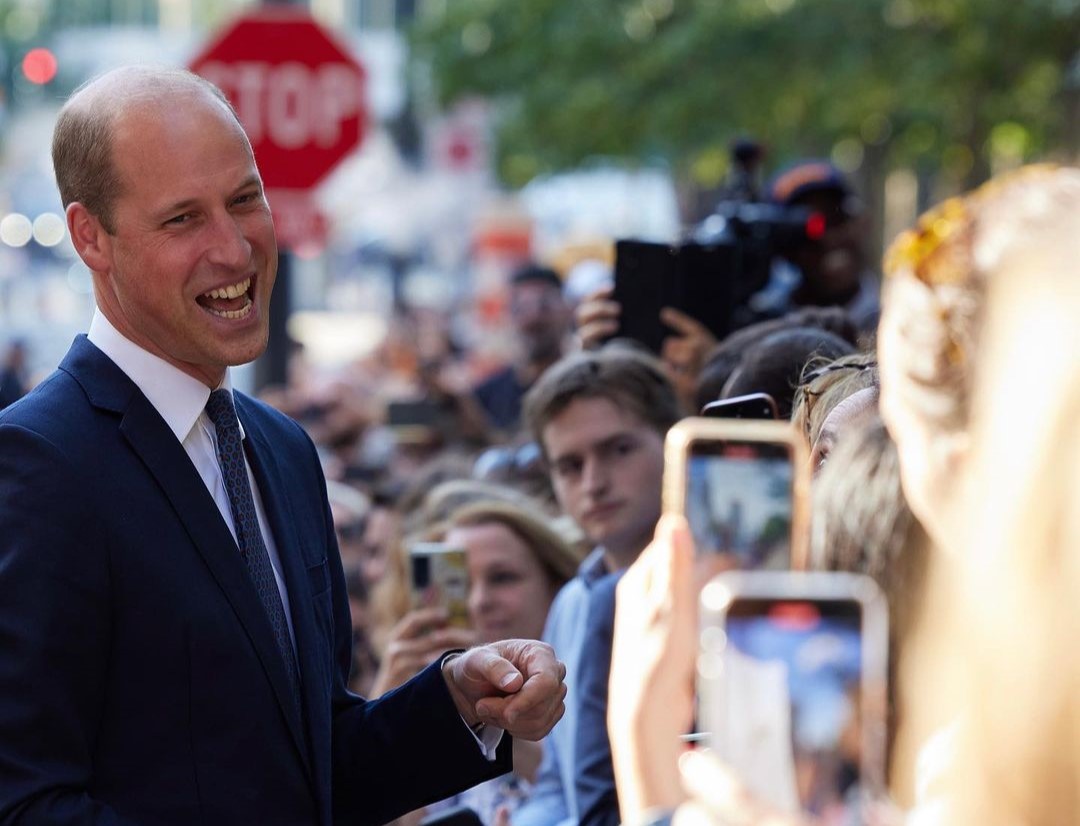 威廉王子在紐約受到當地民眾歡迎。(翻攝princeandprincessofwales IG)