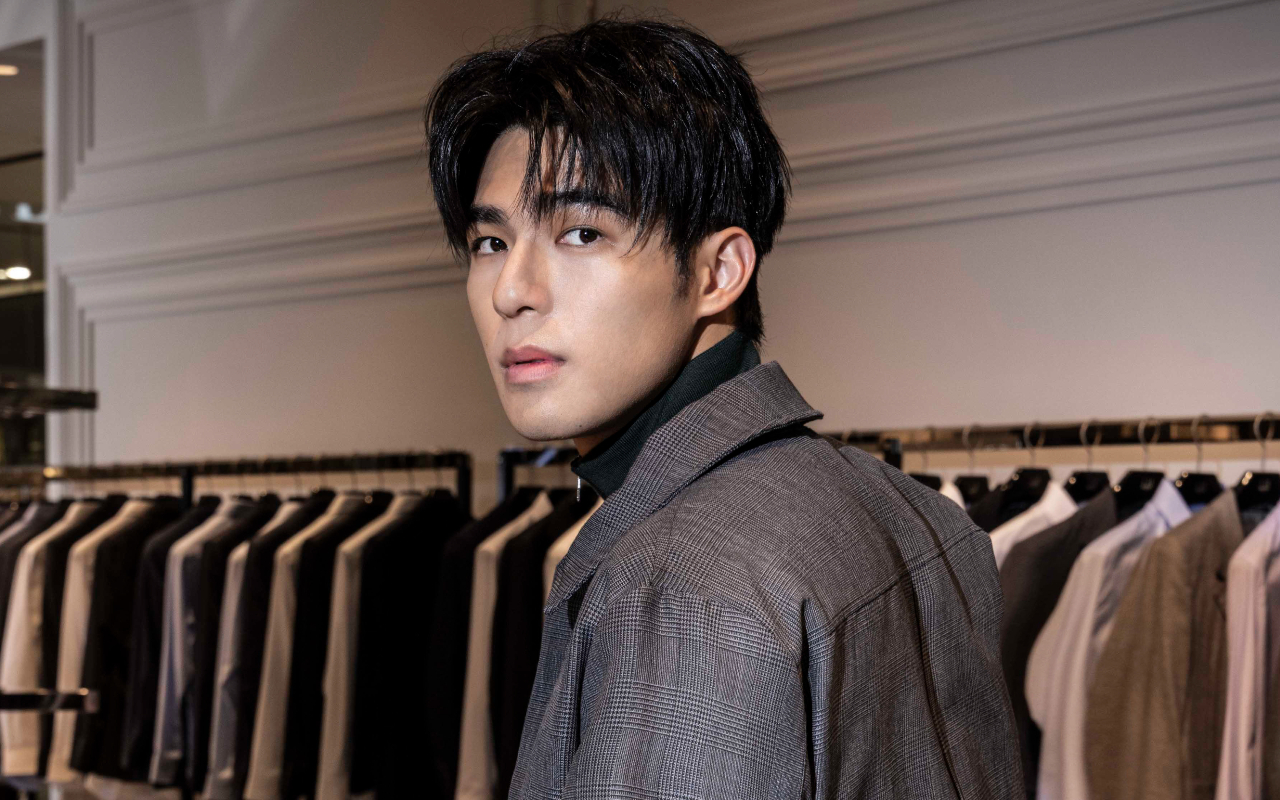 陳昊森現身重新開幕的Dunhill台中大遠百店。（Dunhill提供）