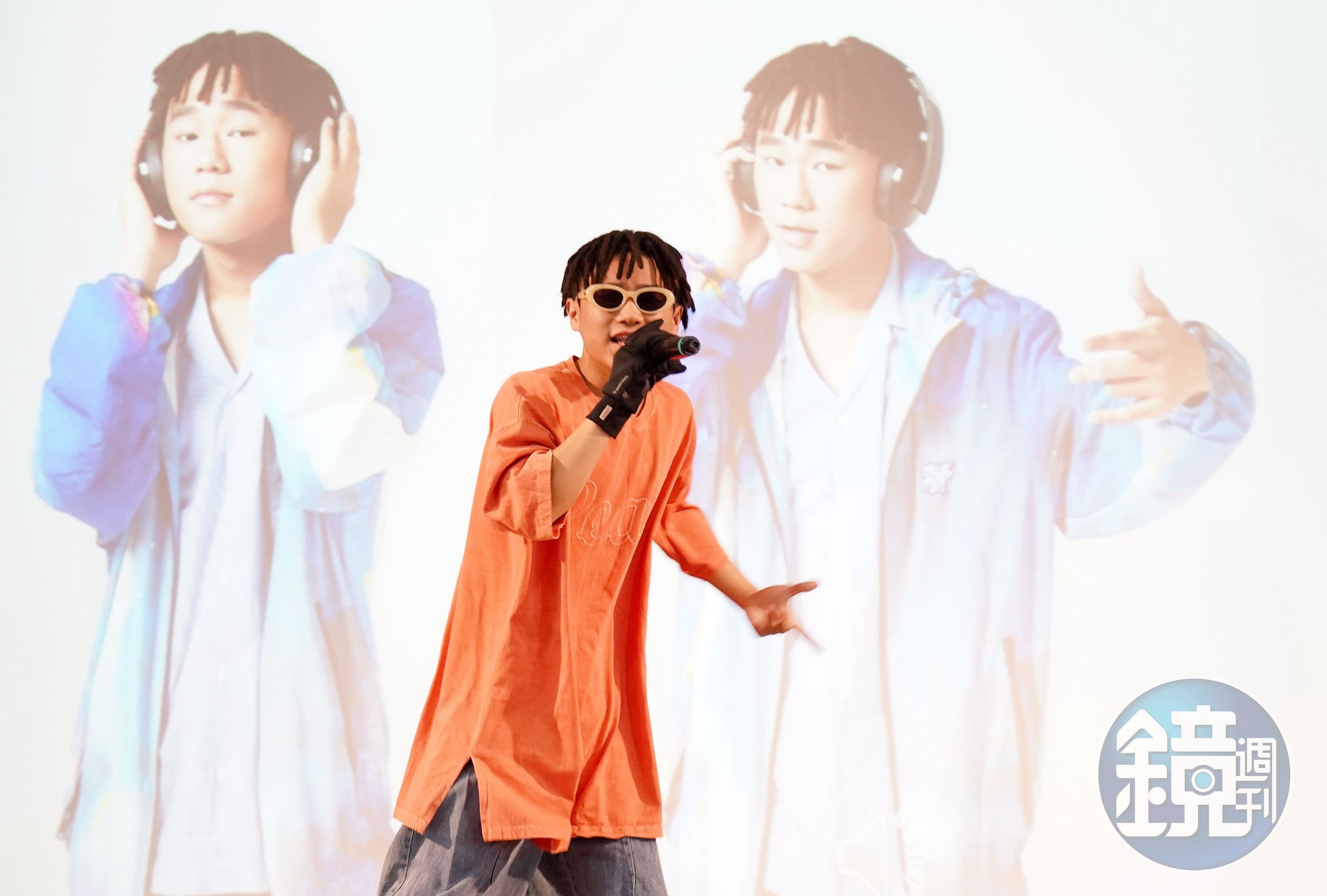 青蛙跟隨《人間條件八》劇組前往校園宣傳，現場便以Rap音樂嗨翻現場近千位師生。（綠光創藝提供）