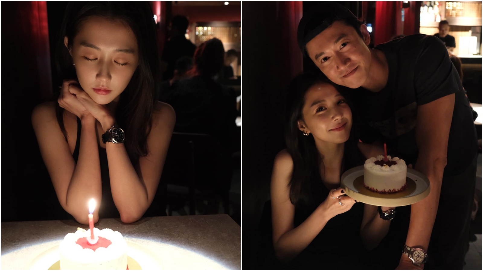 女星邵雨薇昨和男友吳慷仁過生日。（翻攝臉書）