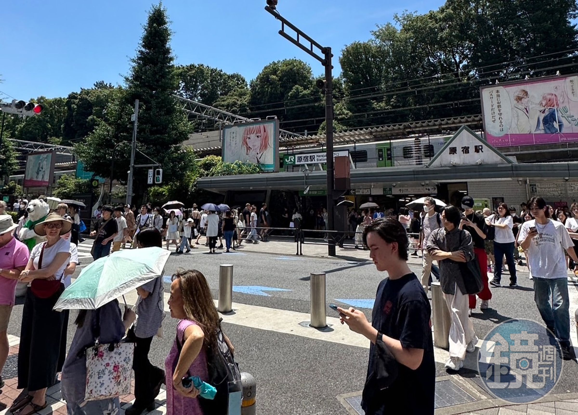 為預防流感疫情擴大,東京都政府史上最早一次「流行注意報」。(東京原宿車站)