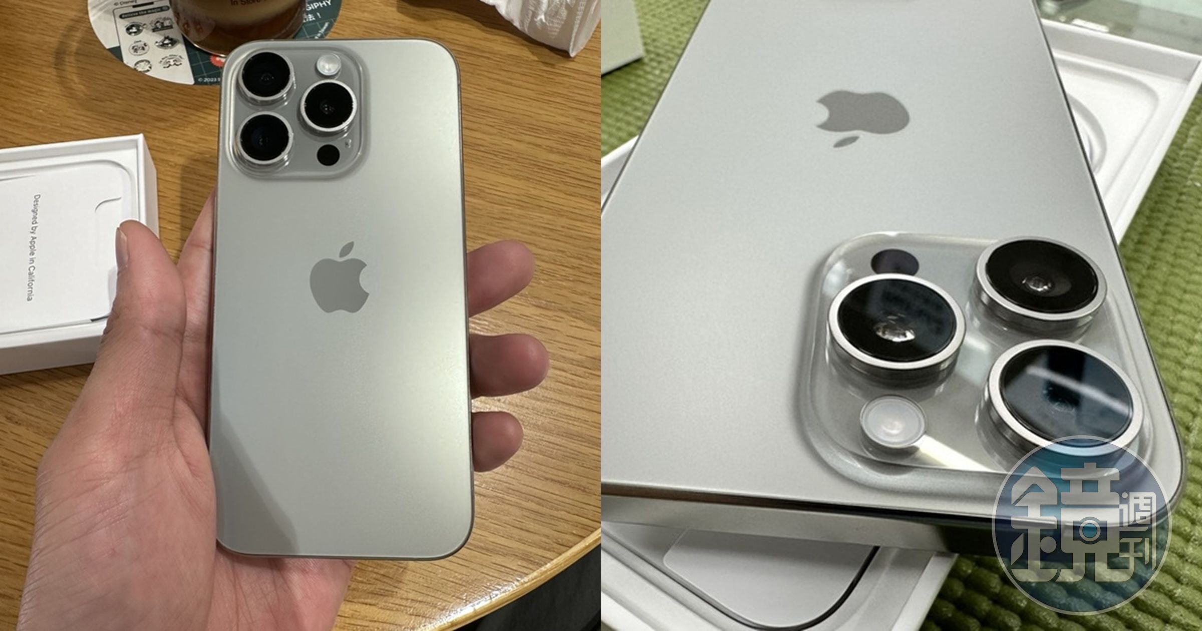 果粉們曬出iPhone 15實機照,有人認為雖說輕了接近20g但手感幾乎沒差。(翻攝自mobile01)