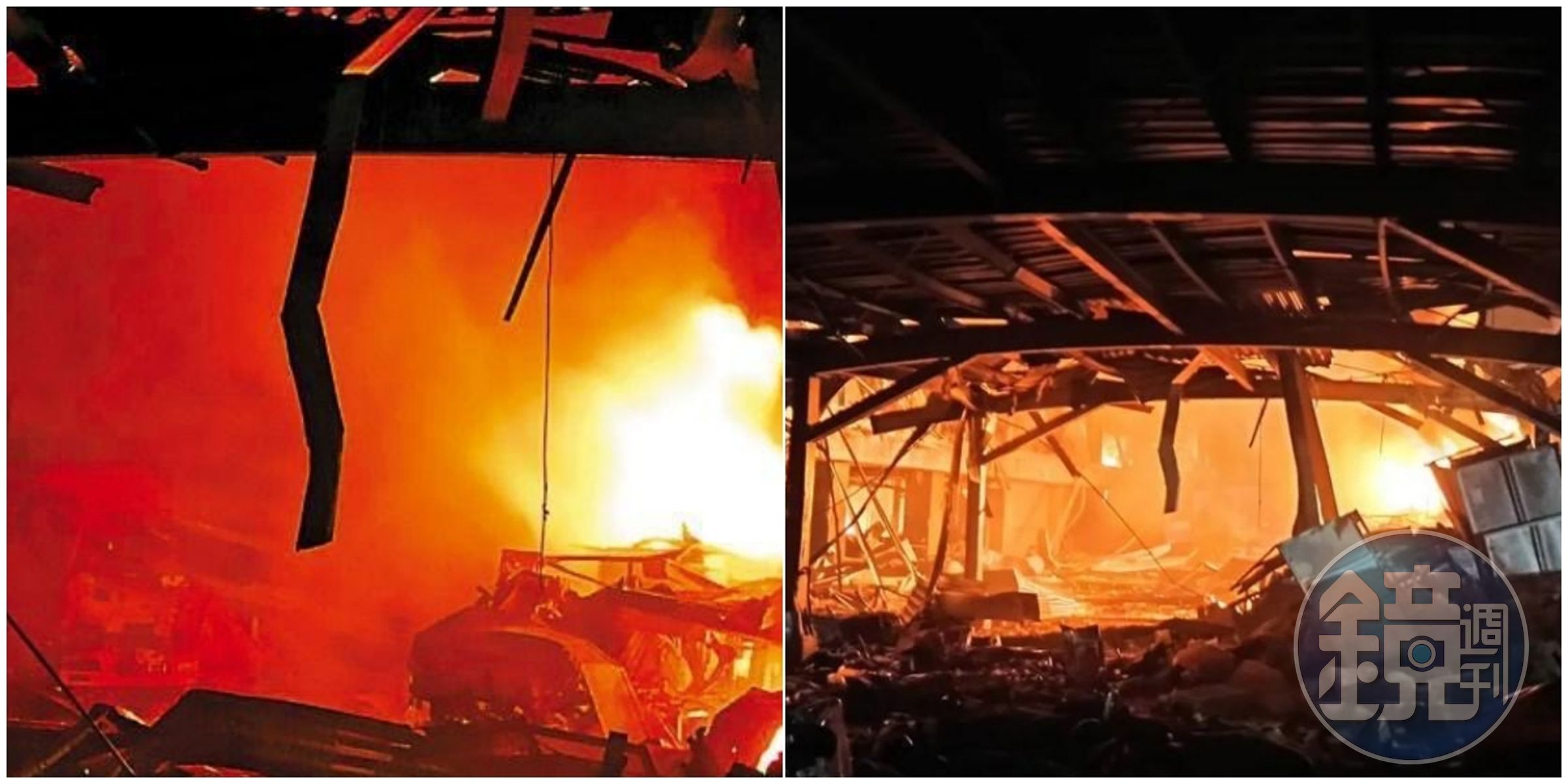 屏東明揚國際科技公司廠房發生爆炸,造成4名消防員殉職,2員工死亡。(消防局提供)