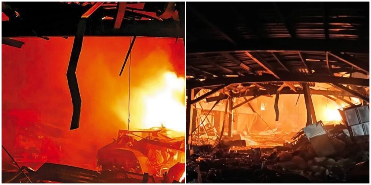 屏東明揚國際科技公司廠房發生爆炸，造成4名消防員殉職，2員工死亡。（消防局提供）