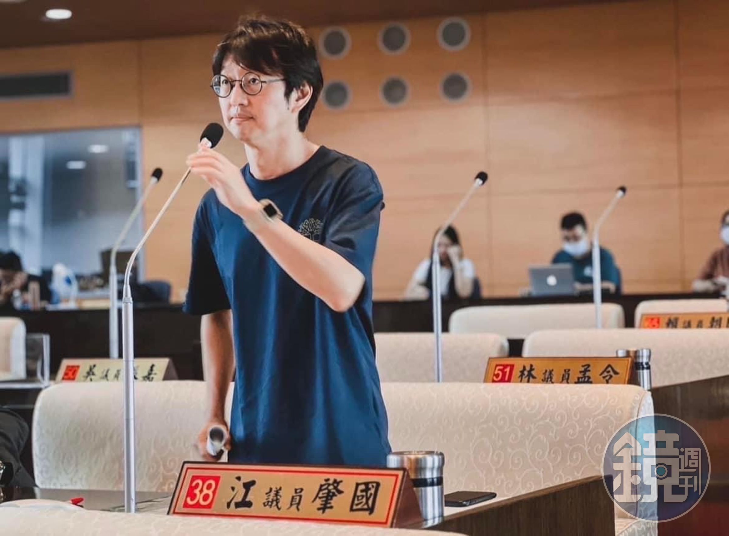 台中市議員江肇國呼籲市府應加強幼兒及校園疫苗接種宣導。（江肇國辦公室提供）