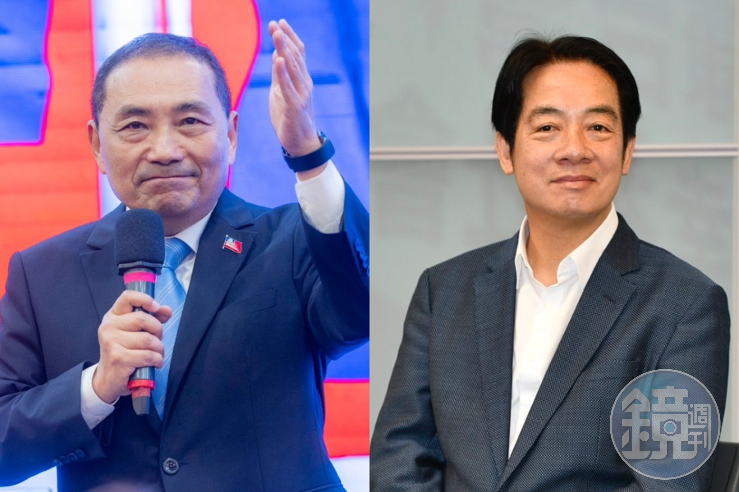 侯友宜(左)日前正式向新北市府請假投入選舉挨批,賴清德(右)則稱副總統無請假問題。(左圖為侯友宜團隊提供、右圖為本刊資料照)