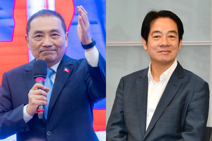 侯友宜（左）日前正式向新北市府請假投入選舉挨批，賴清德（右）則稱副總統無請假問題。（左圖為侯友宜團隊提供、右圖為本刊資料照）