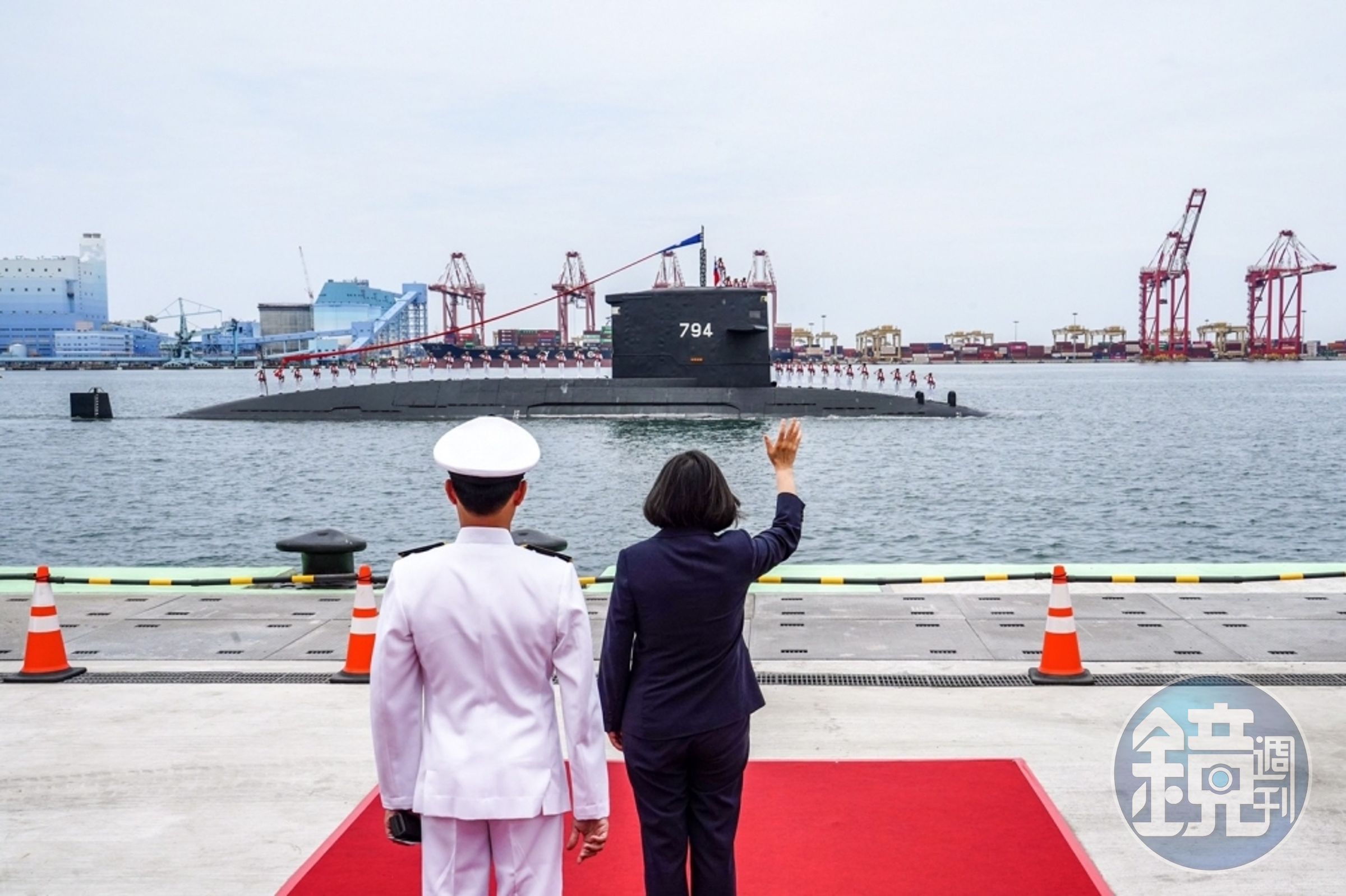 已完成封殼組裝的IDS國造潛艦，預定在9月28日正式亮相舉行下水儀式，象徵蔡英文總統任內國防自主重大里程碑。（軍聞社提供）