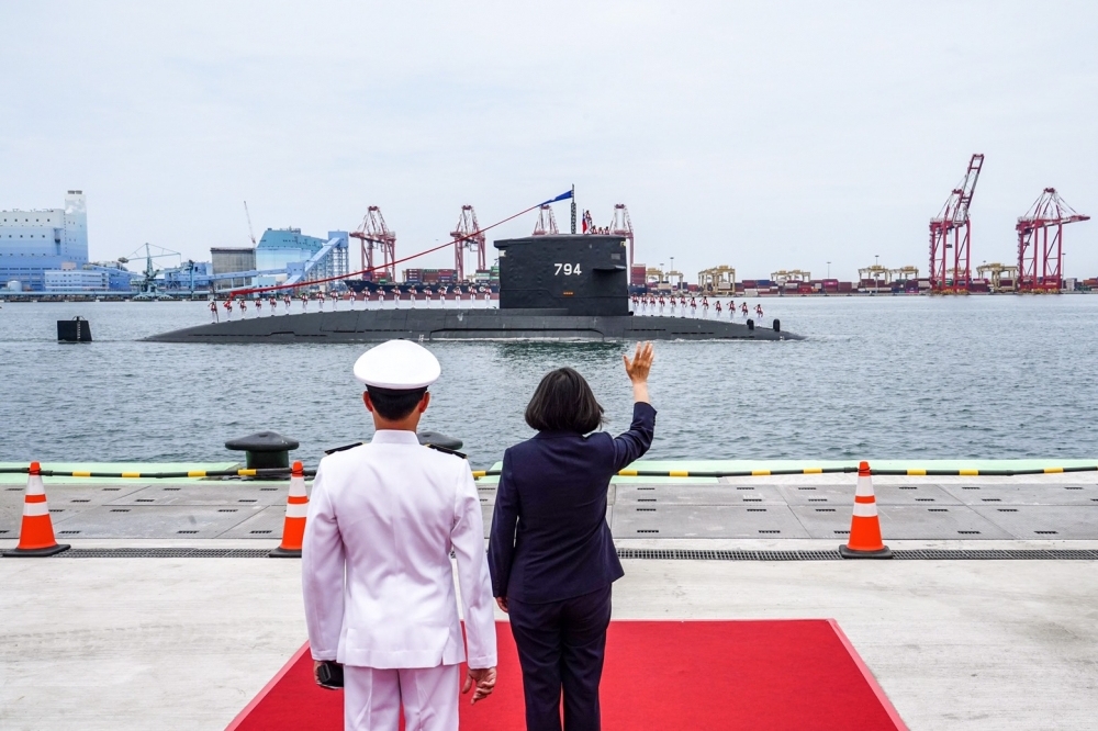 已完成封殼組裝的IDS國造潛艦，預定在9月28日正式亮相舉行下水儀式，象徵蔡英文總統任內國防自主重大里程碑。（軍聞社提供）