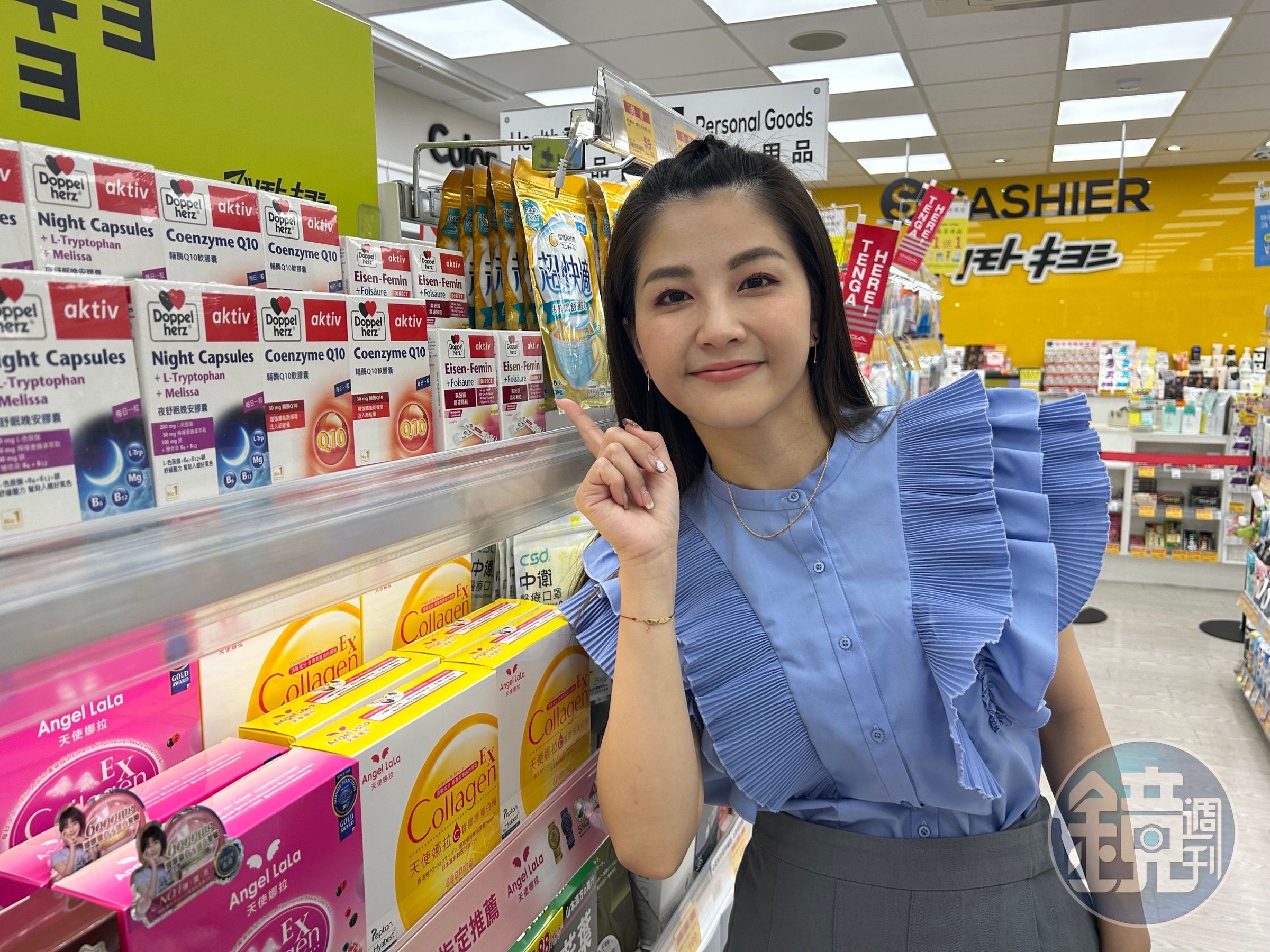 小Call近日成為保養品品牌大使,用產品加強體質,希望早日懷上寶寶。(德國雙心 德之寶提供)
