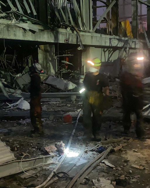 明揚廠區爆炸,造成百人死傷。(翻自周春米臉書)