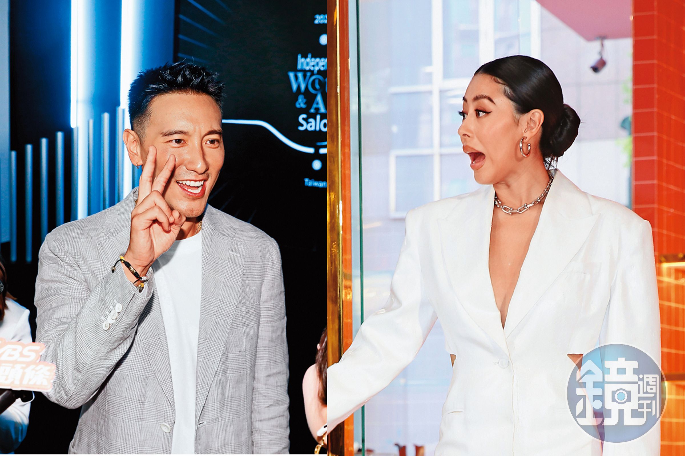 蔡詩芸(右圖)被問到老公王陽明(左圖)是否抱怨她太忙了?挫幾丟說:「我不知道,可能你們(媒體)比我知道。」嘜裝不熟嘛!