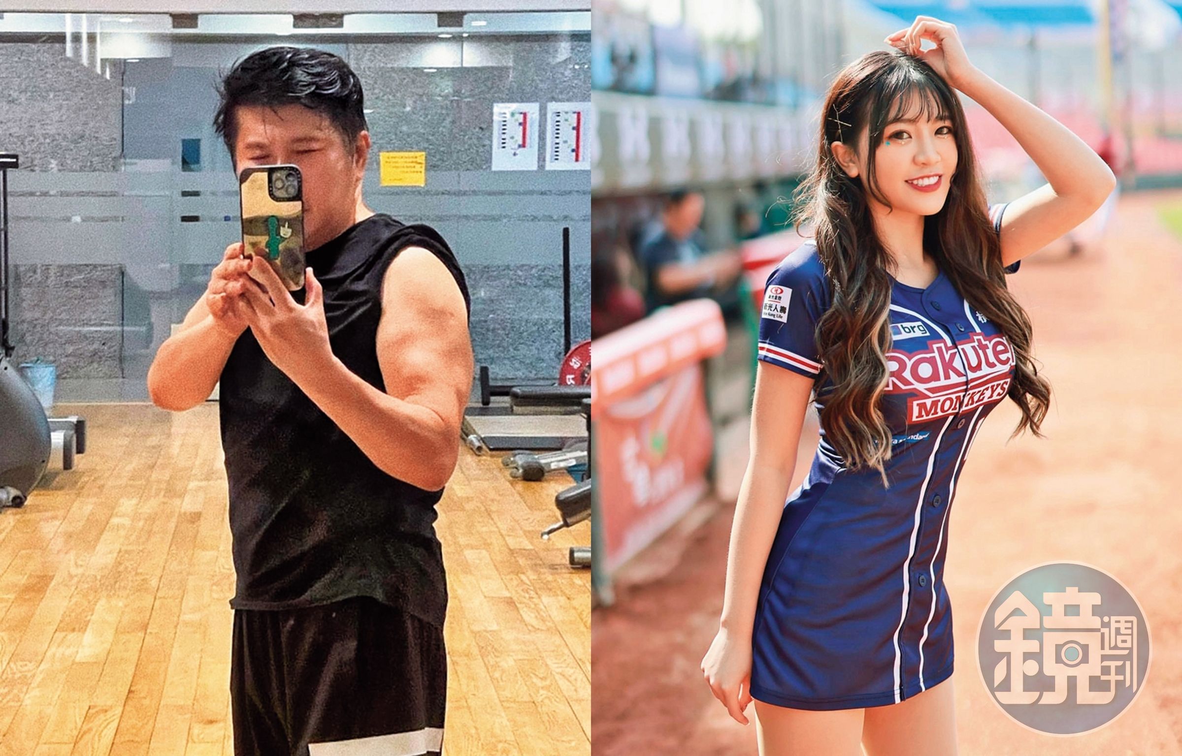 熊霓隸屬「樂天女孩」，擁有一定的人氣外，也有零星的演藝工作上門。近來圈內盛傳她是胡瓜照顧有加的新歡，而且還是公開的祕密。（翻攝自熊霓IG、胡瓜臉書）