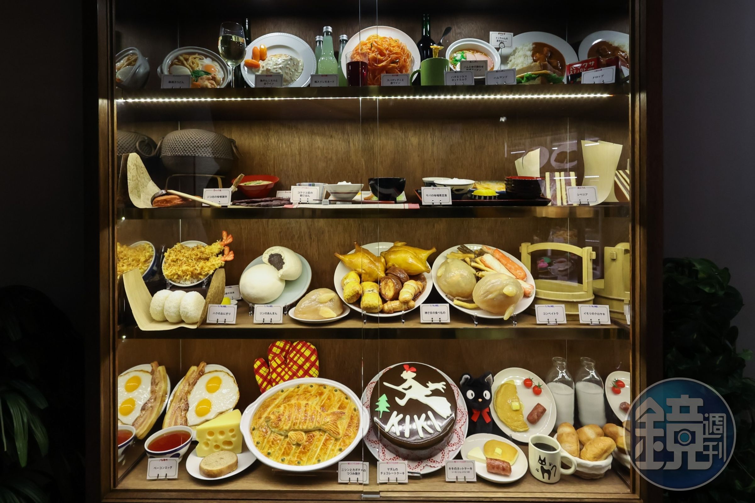 吉卜力動畫中出現的美食在展覽中被製成模型展出。（甲上娛樂提供）