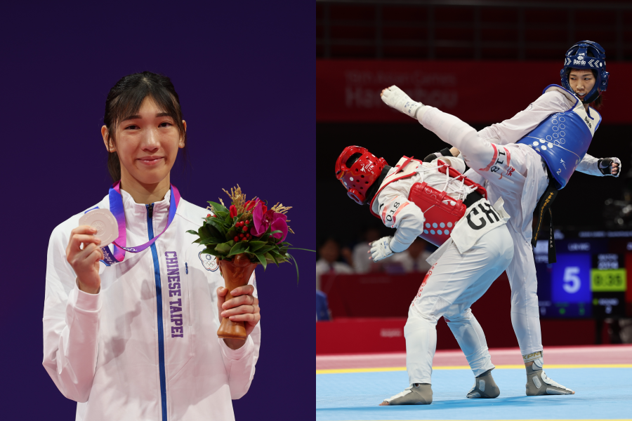 林唯均今在跆拳道女子53公斤級項目獲得銀牌。（中華奧會提供）