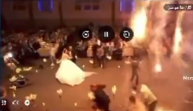一場婚禮死了逾100人、150傷！放煙火引嚴重火警，傳新郎新娘也身亡。（翻自X平台）