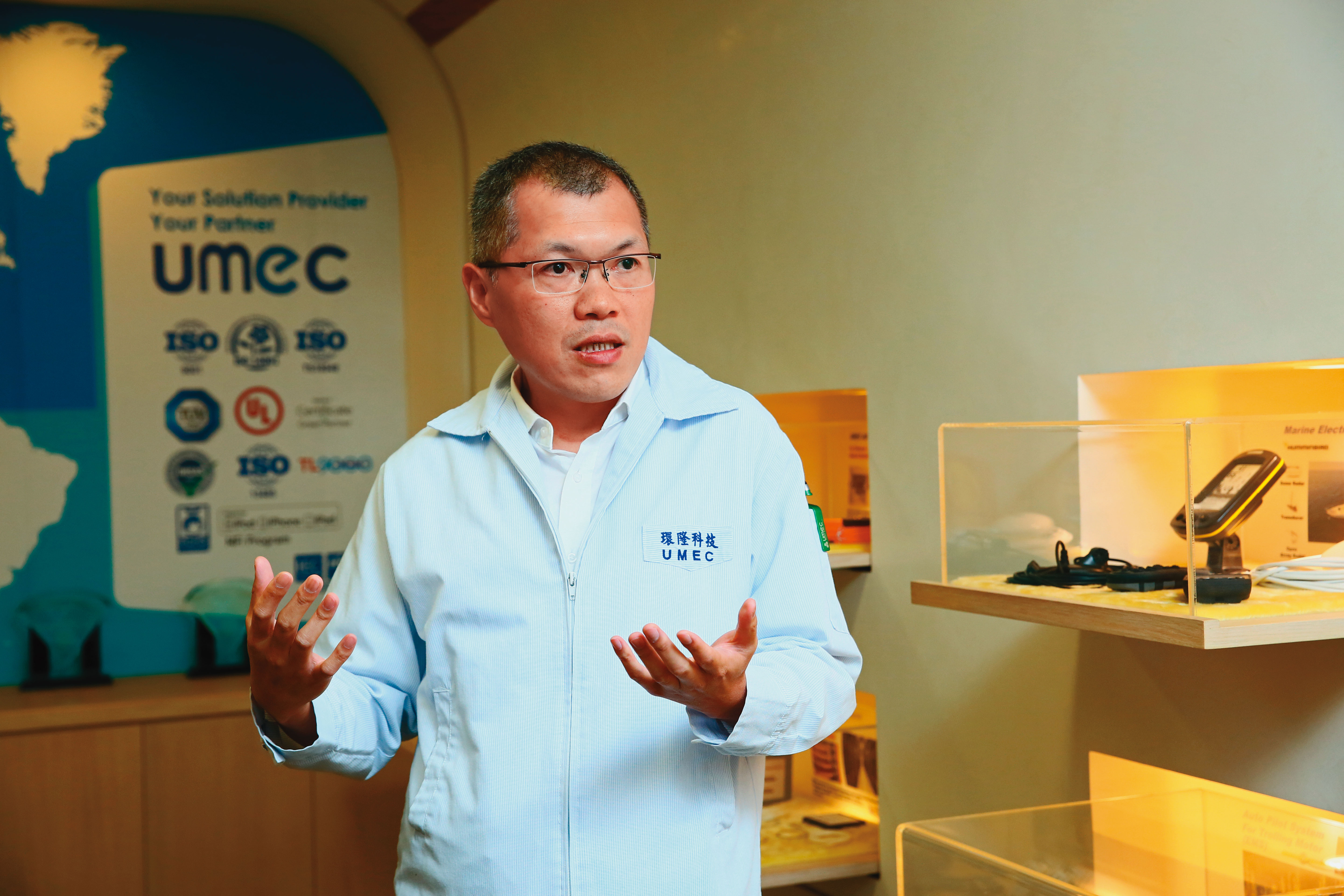 環隆科技的雷達事業從海事雷達做起，後因併購中科院軍用雷達部門，方將觸角延伸至毫米波雷達領域。圖為環隆科技副總經理歐仁傑。