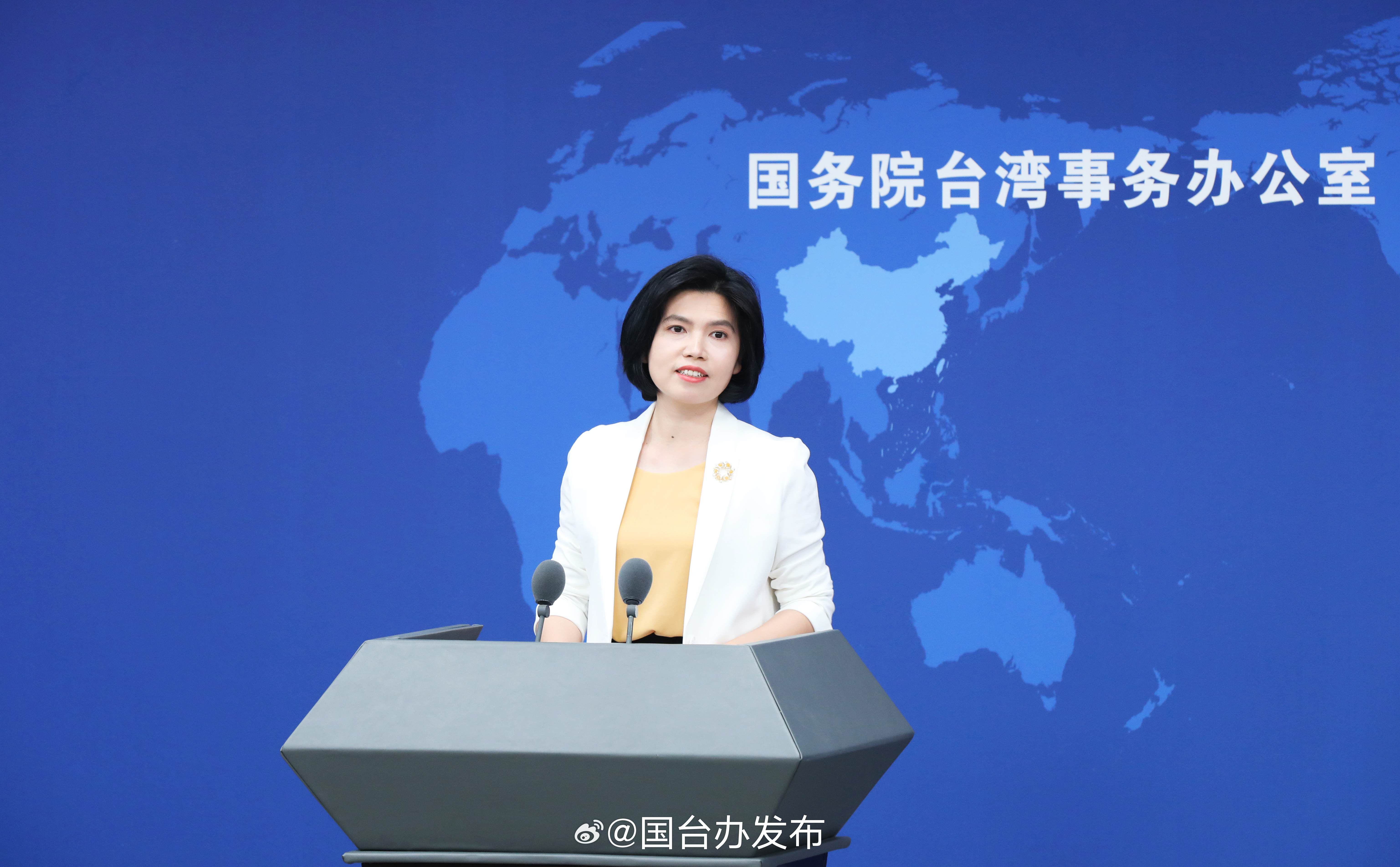 面對兩岸旅遊何時恢復問題，中國國台辦發言人朱鳳蓮未正面回應，反稱「民進黨當局」要取消一切的人為限制。（翻攝自微博＠國台辦發布）