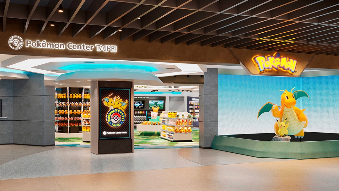 台灣寶可夢中心由快龍坐鎮，粉絲發現牠的設定根本就是媽祖。（翻攝自寶可夢 台灣臉書）