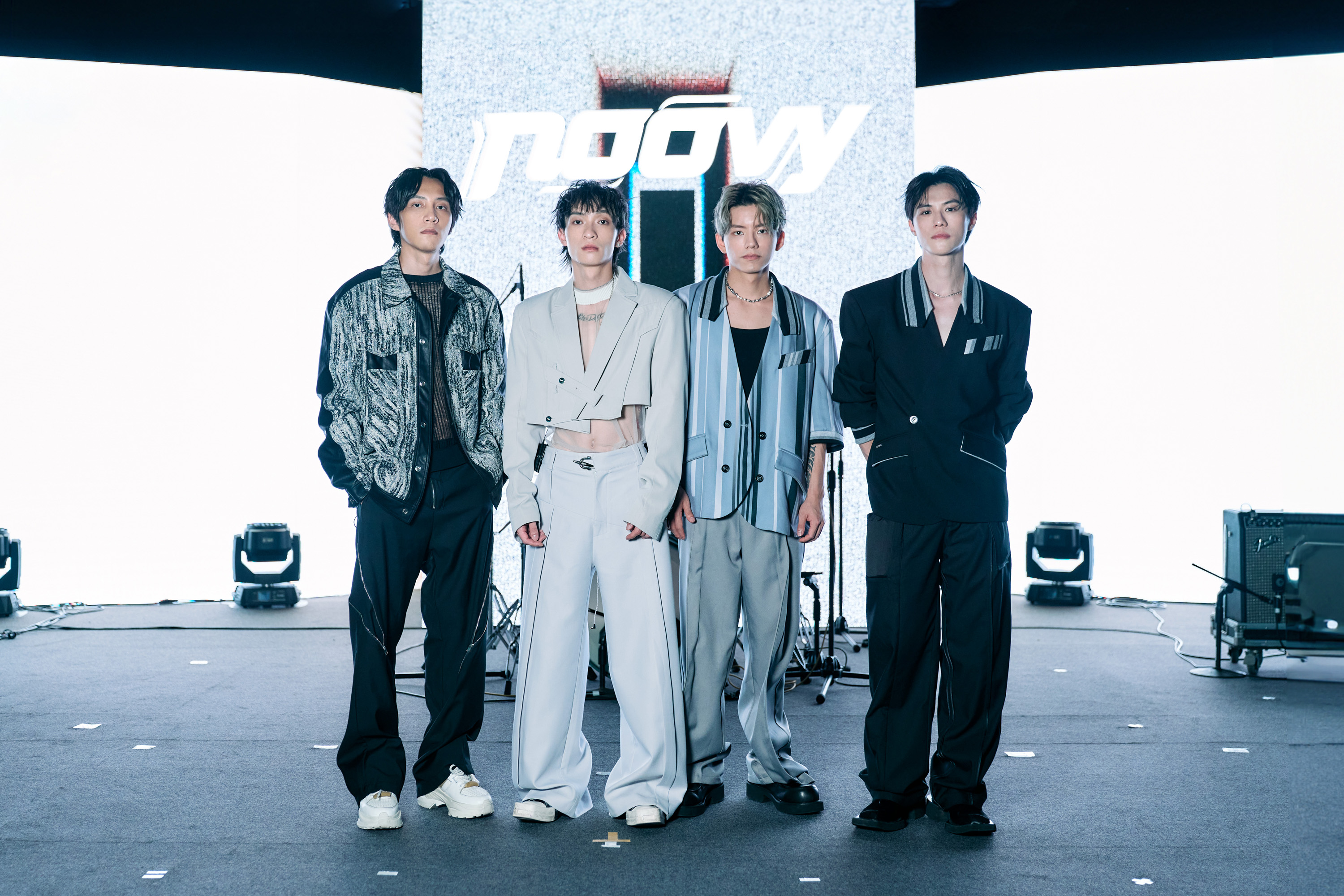  noovy迎接出道7週年，舉辦專場演唱會與粉絲同樂。（左起加多、尚融、冠翔、商鈞）（伊林娛樂提供）