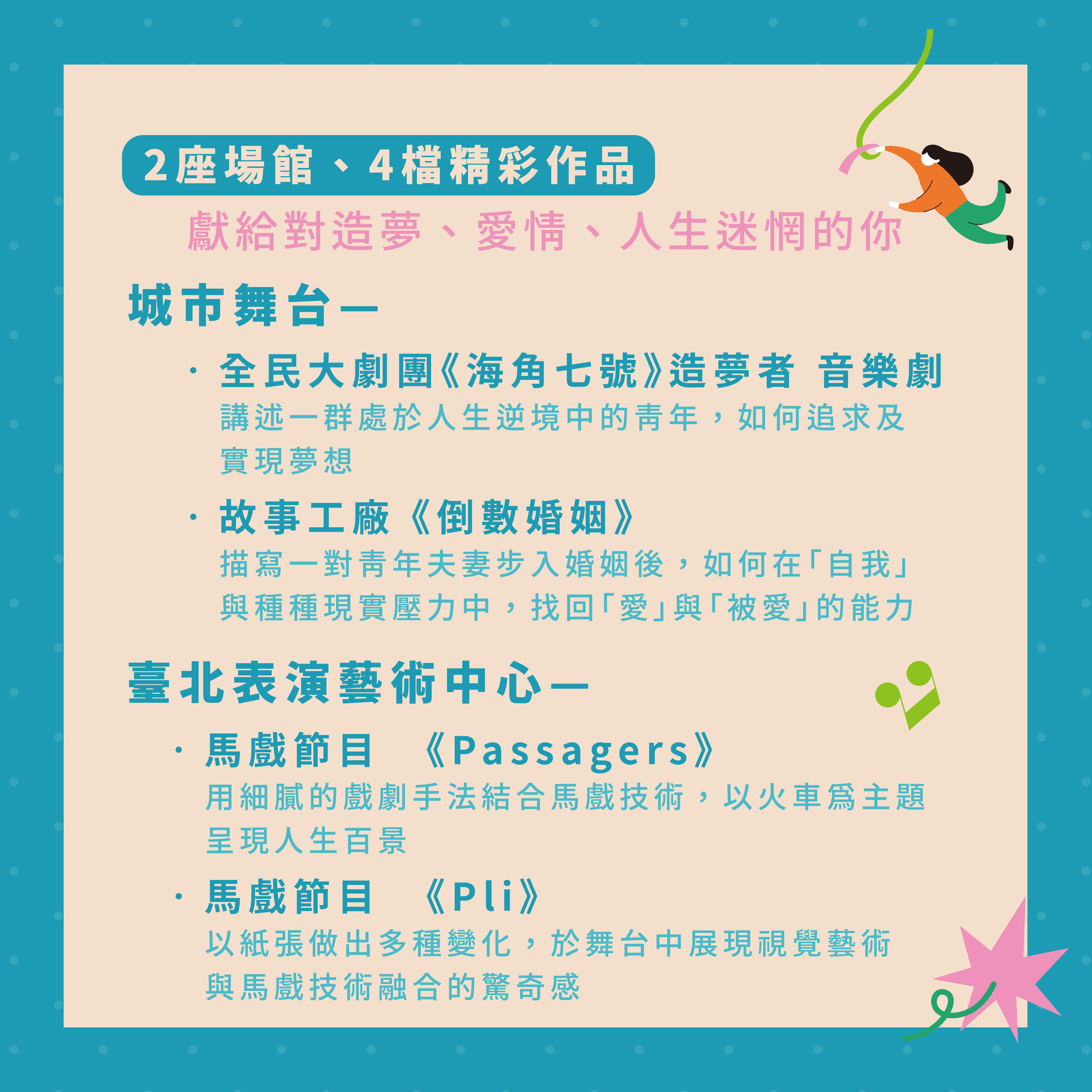 北市府說明「你看戲.我買單」政策。(北市府文化局提供)