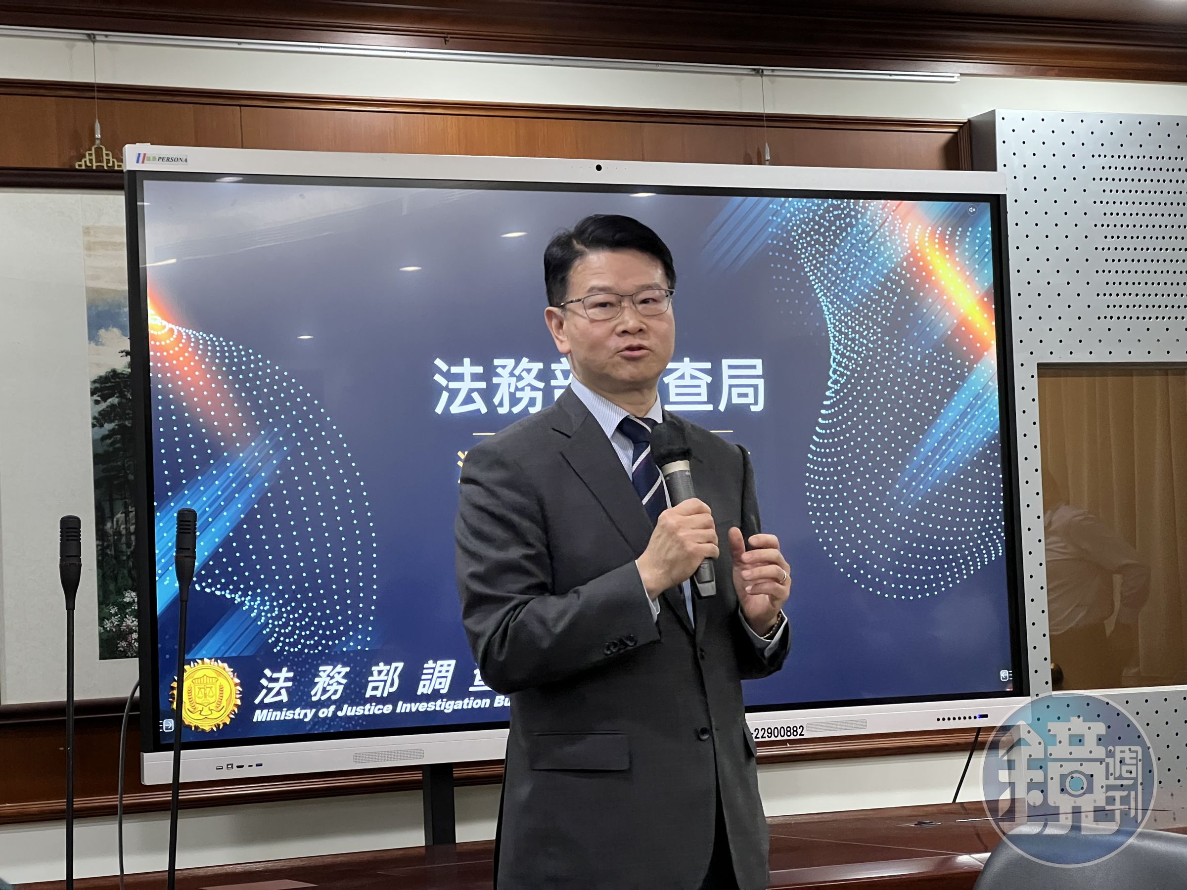 調查局局長王俊力今天宣示打擊深偽訊息的決心。