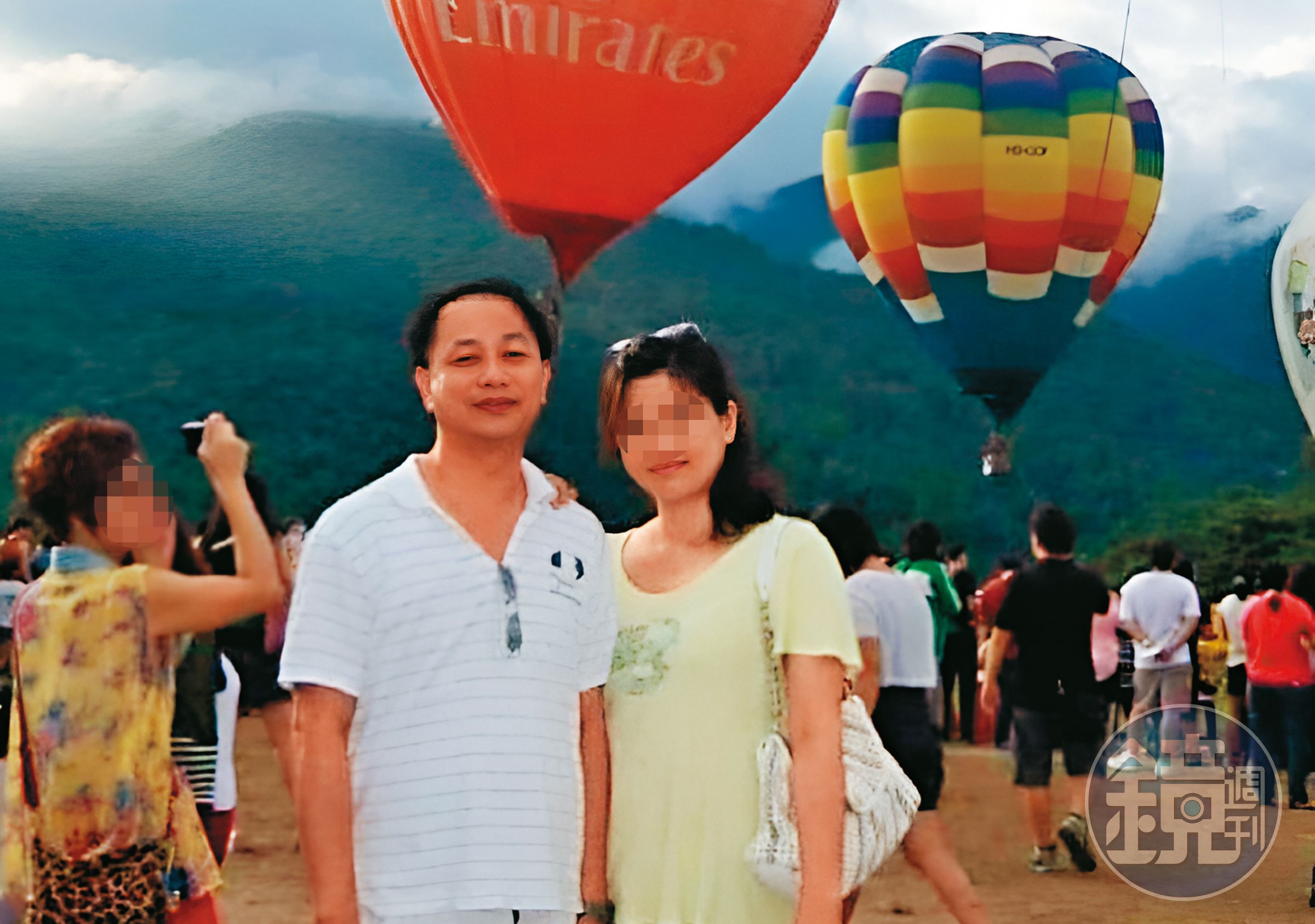 金寶董事長特助蕭慶華(左)遭爆,目前與妻子(右)疑因外遇問題鬧婚變。(讀者提供)