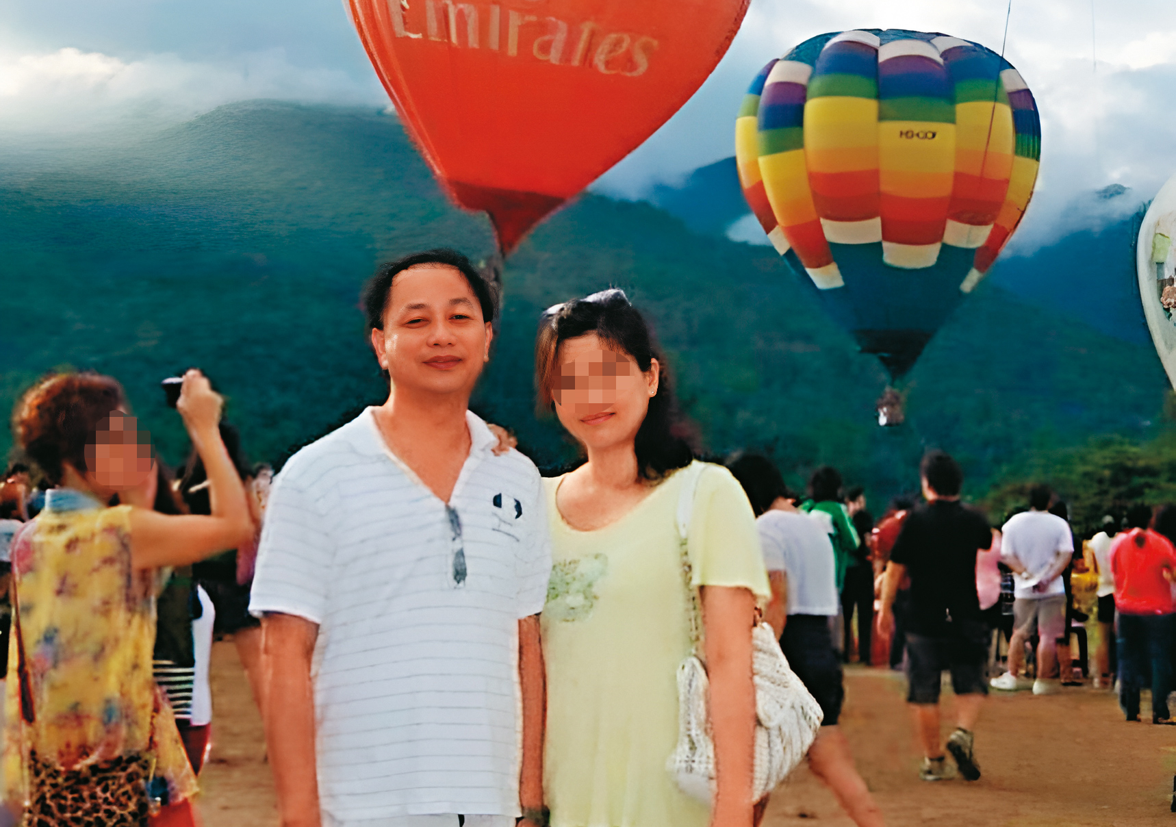 金寶董事長特助蕭慶華（左）遭爆，目前與妻子（右）疑因外遇問題鬧婚變。（讀者提供）