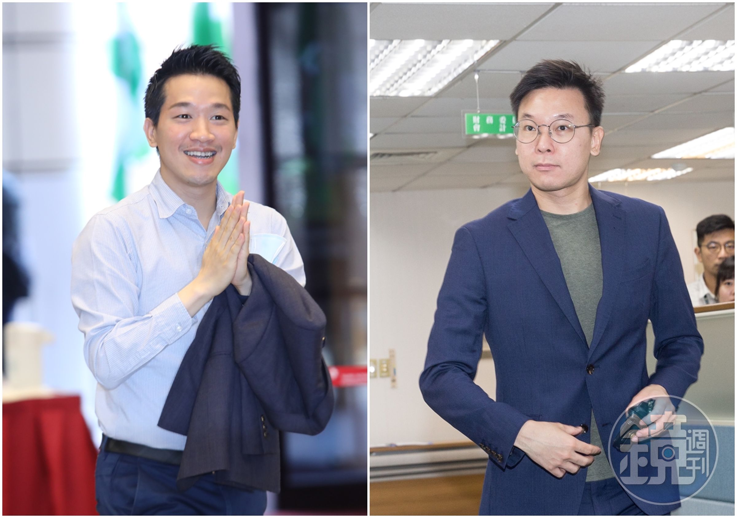 第16任總統副總統交接小組今公布新人事案，何志偉（左）候任總統府副祕書長，林飛帆（右）候任國安會副祕書長。（合成照，本刊資料照）