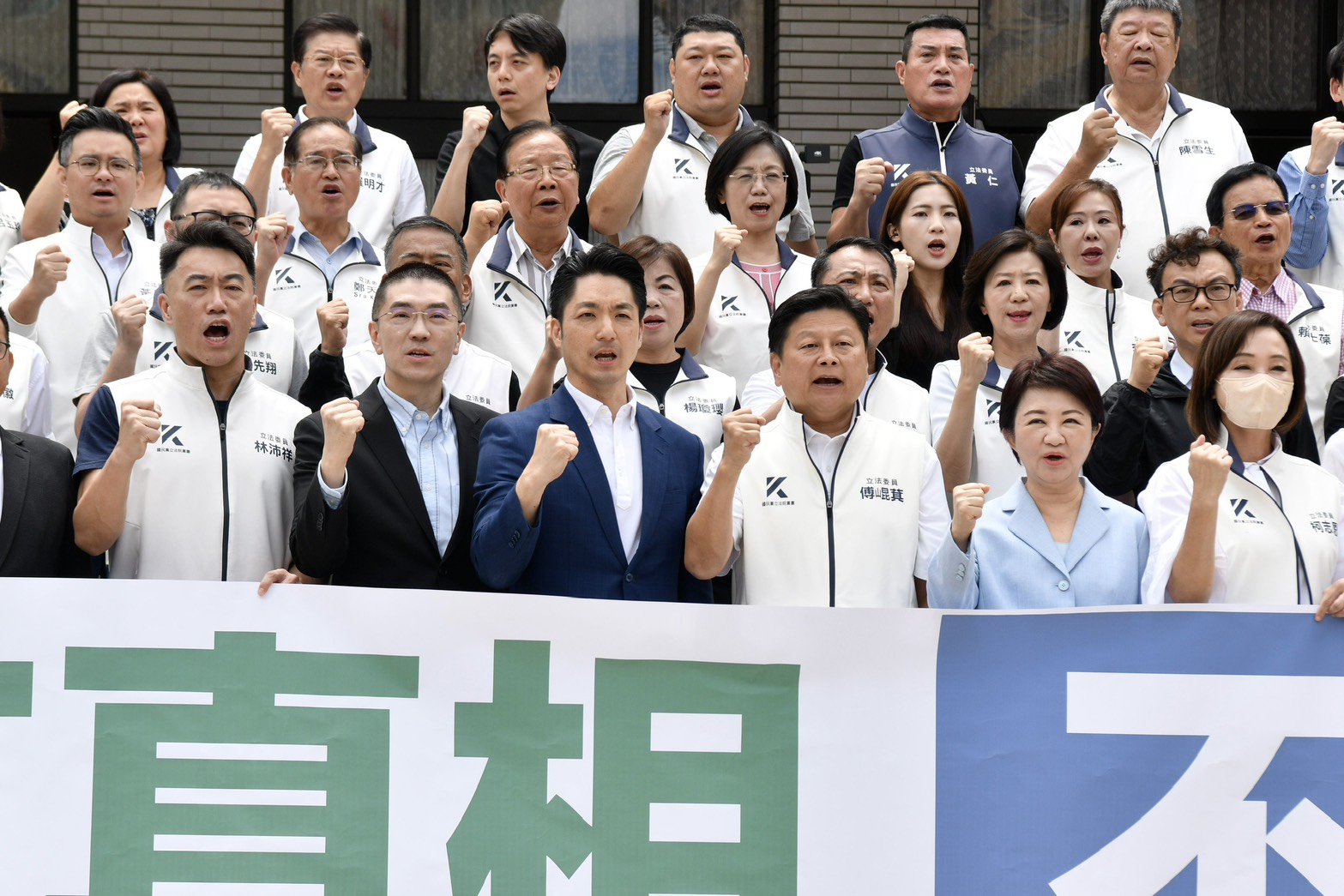 台北市長蔣萬安號召725上凱道遊行，今日還為此臨時取消「INNOPAD TAIPEI 台北新創旗艦基地」開幕行程。（鏡報李智為）