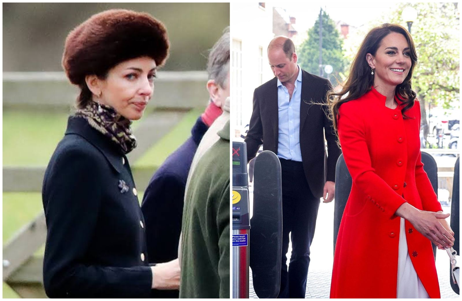 蘿絲漢伯里（左圖）一直被傳是威廉王子（右圖左）的情婦。（圖／翻攝X@dresdendoll、@KensingtonRoyal）