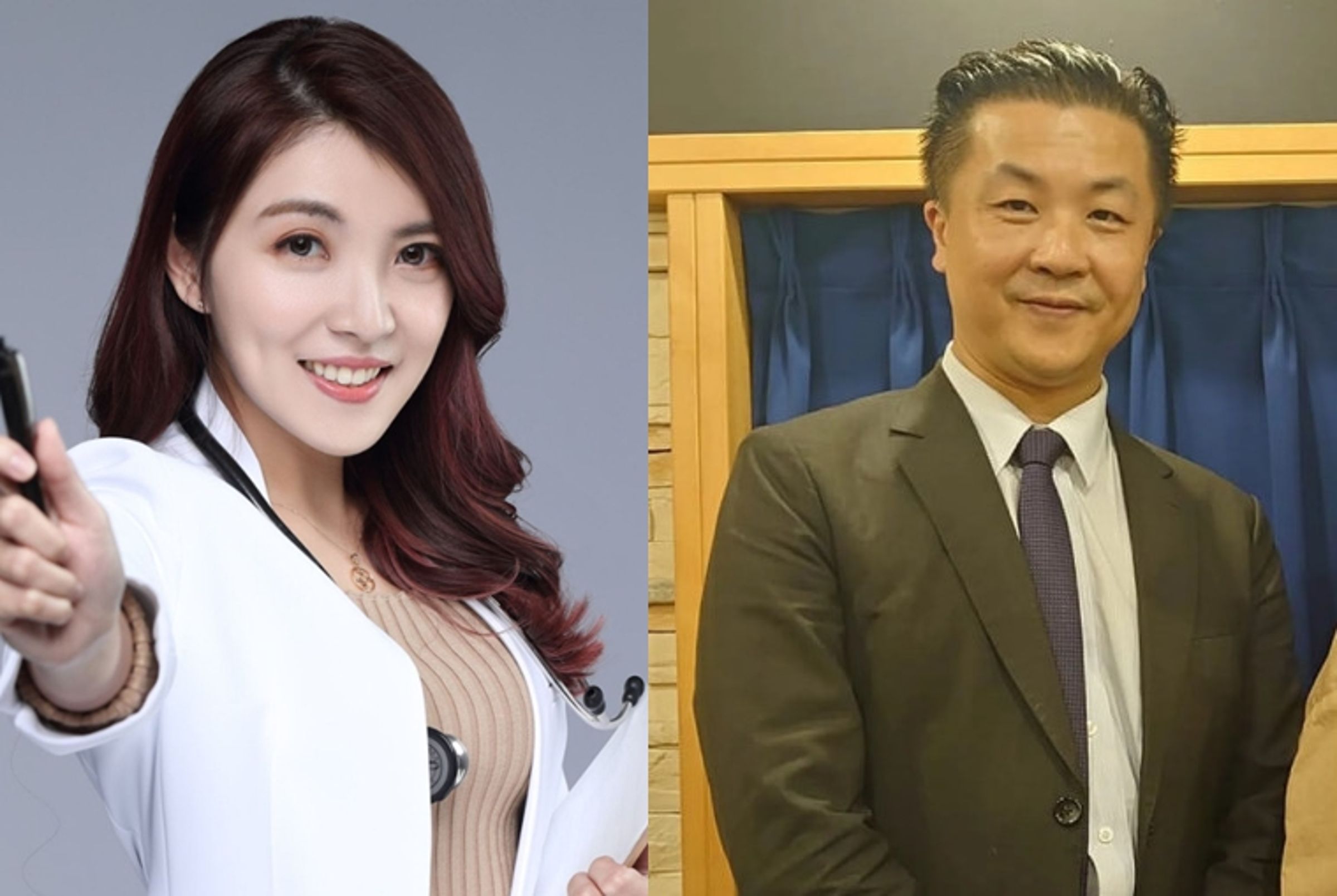 王姿允認為只要有流量，就會擁有一票盲目粉絲幫忙洗白，因此才讓一些爭議人物卻在外界維持零負評。（翻攝臉書粉專「王姿允醫師。我的無齡秘笈。」、呂秋遠粉專）
