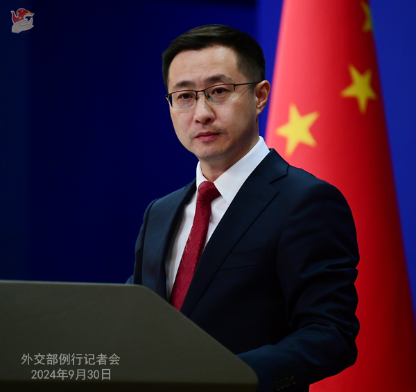 林劍敦促美方恪守一中原則及中美三個聯合公報。（翻攝自中國外交部官網）