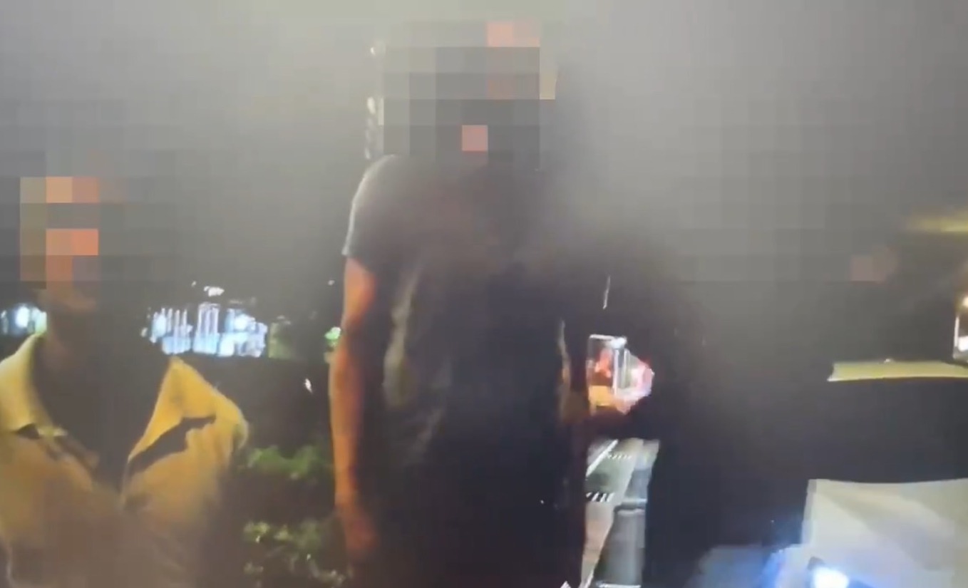 美國瓊斯盃籃球員Thomas Demetrius在台酒駕遭逮，酒測值高達0.87毫克。（翻攝畫面）