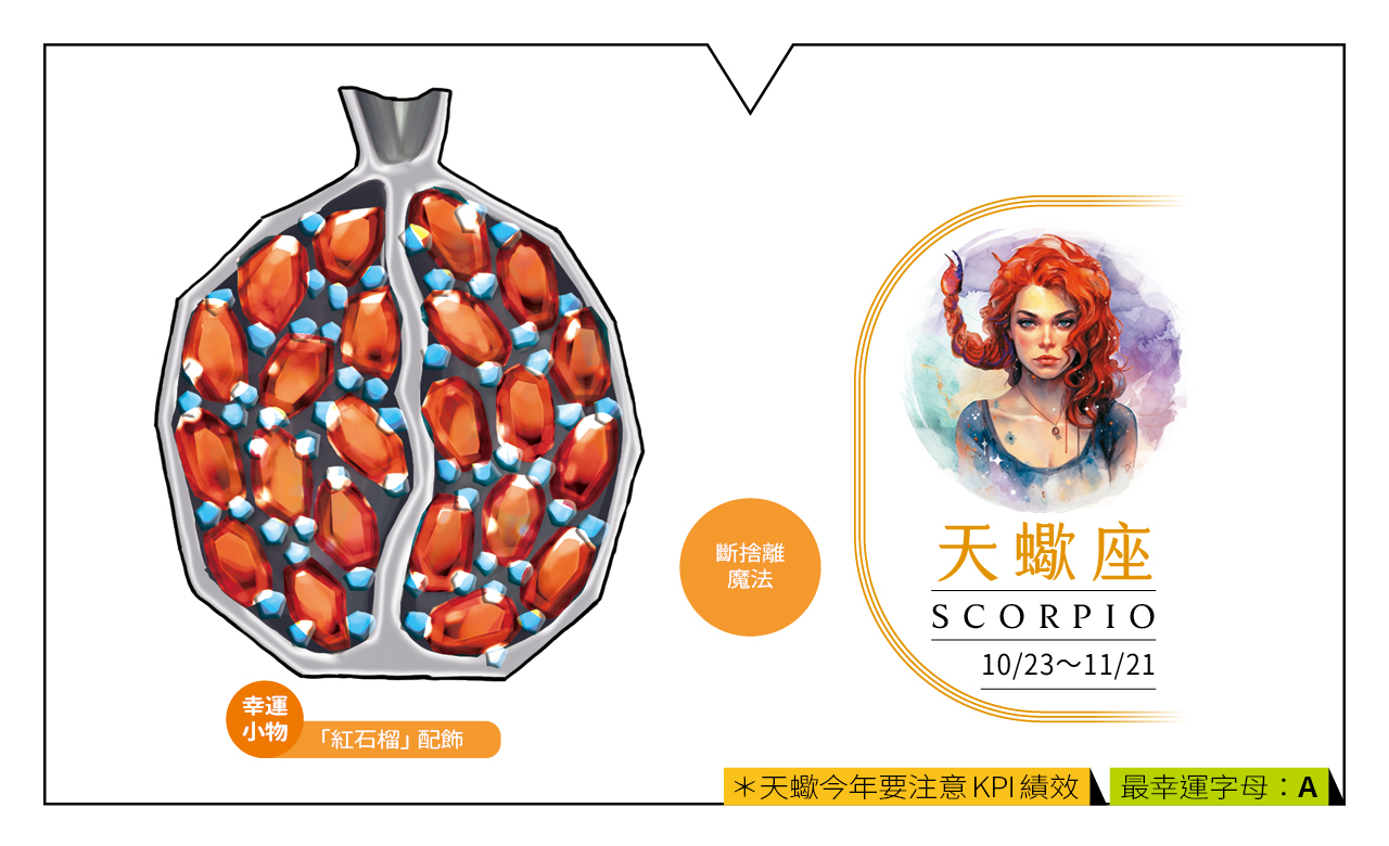 【2024瑪法達大預言】天蠍座的財富健康與幸運小物