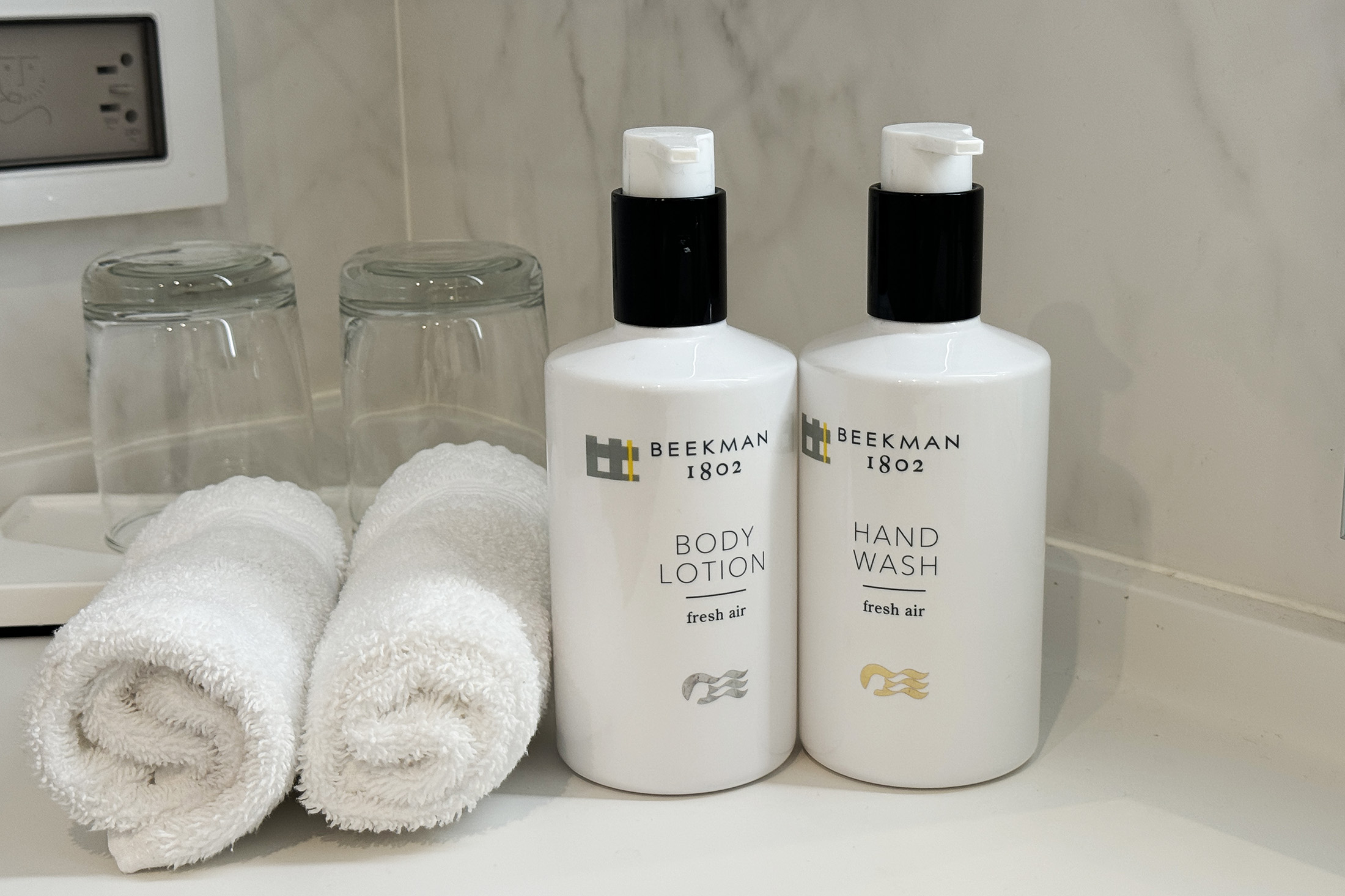 太陽公主號引進美國知名洗浴護膚品牌「Beekman 1802」的沐浴用品。