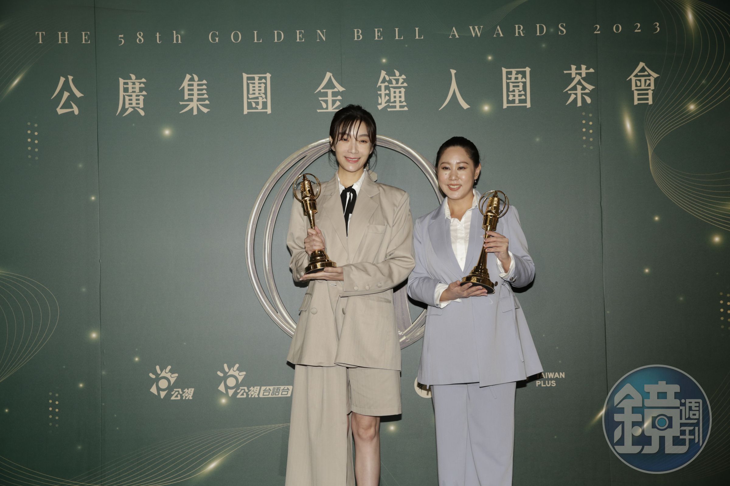蔡淑臻（左）和入圍新人獎項的蘇瀅（右）。