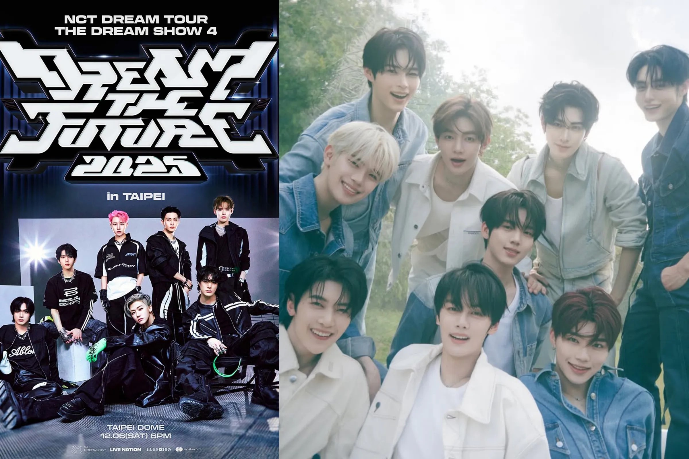 NCT DREAM(左圖)與ZEROBASEONE將在12月6日分別在大巨蛋、小巨蛋開唱。Live Nation Taiwan 提供、翻攝IG@zb1official