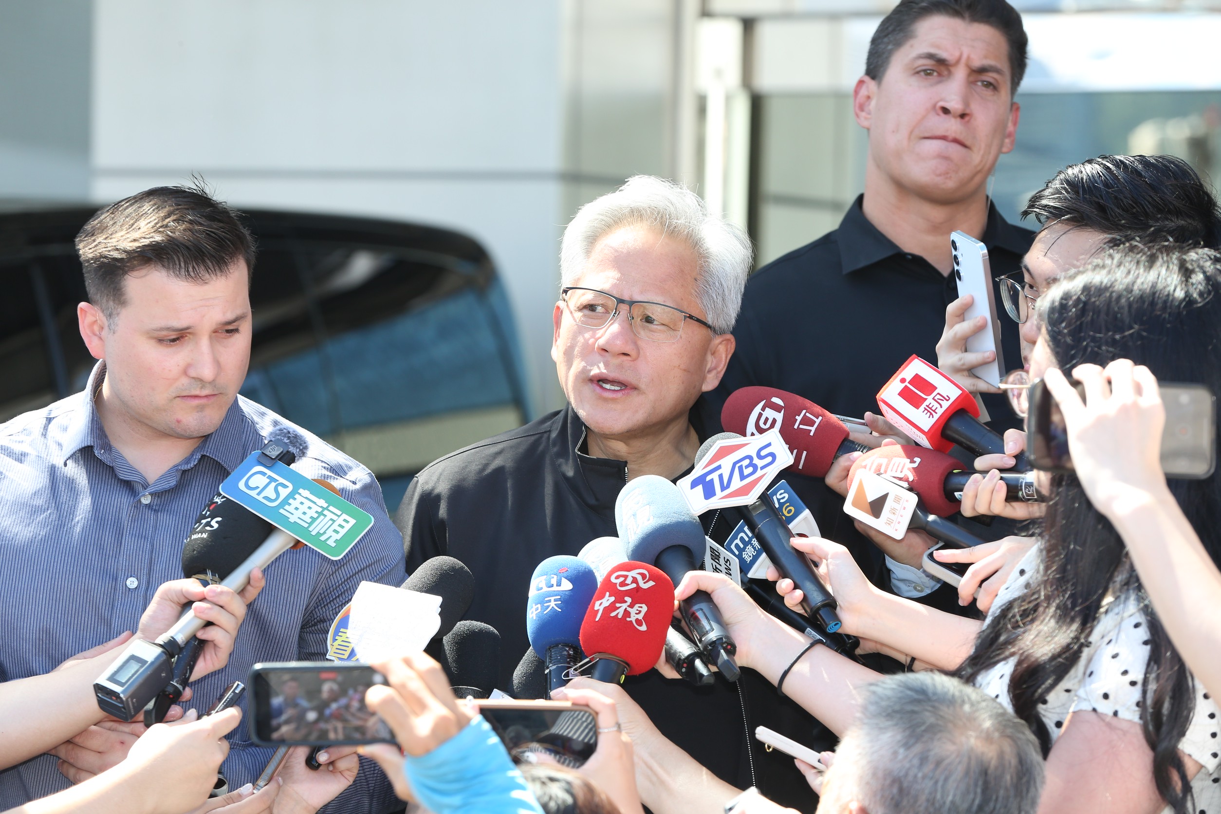 黃仁勳認為核能是很好的選擇。（鏡報姜永年攝）