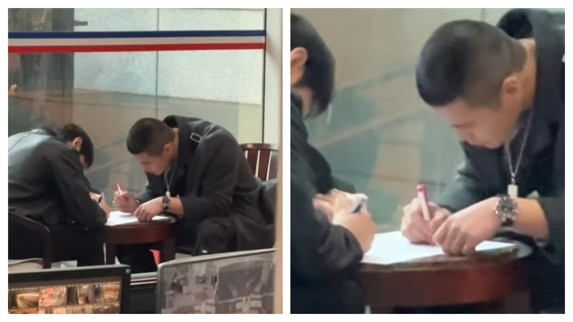 「八炯」温子瑜與「閩南狼」陳柏源昨日前往國民黨中央黨部申請入黨。（翻攝自臉書＠中國國民黨）