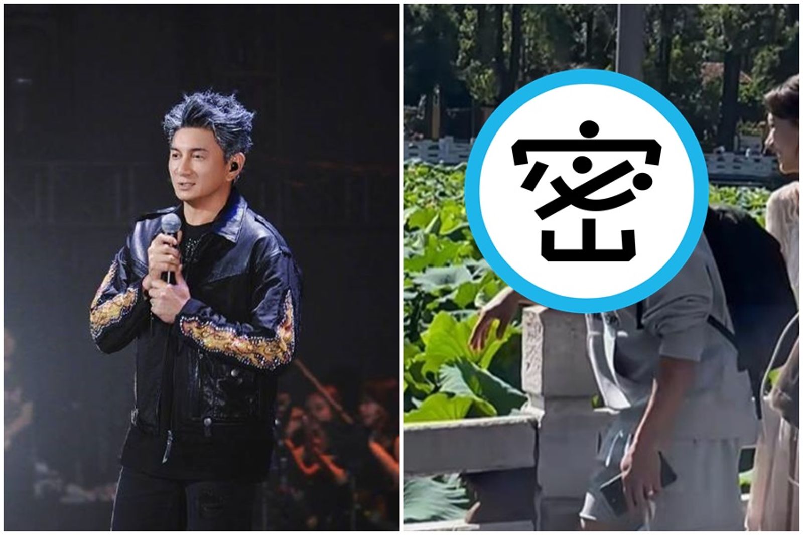 吳奇隆在雲南昆明出外景被網友目擊。(翻攝自微博、小紅書)