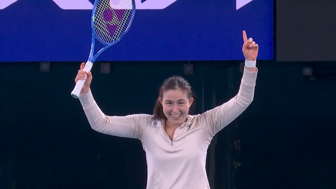 葛藍喬安娜在澳網「一分大滿貫」爆冷打進決賽，吸引所有目光。（翻攝
Australian Open YouTube頻道）