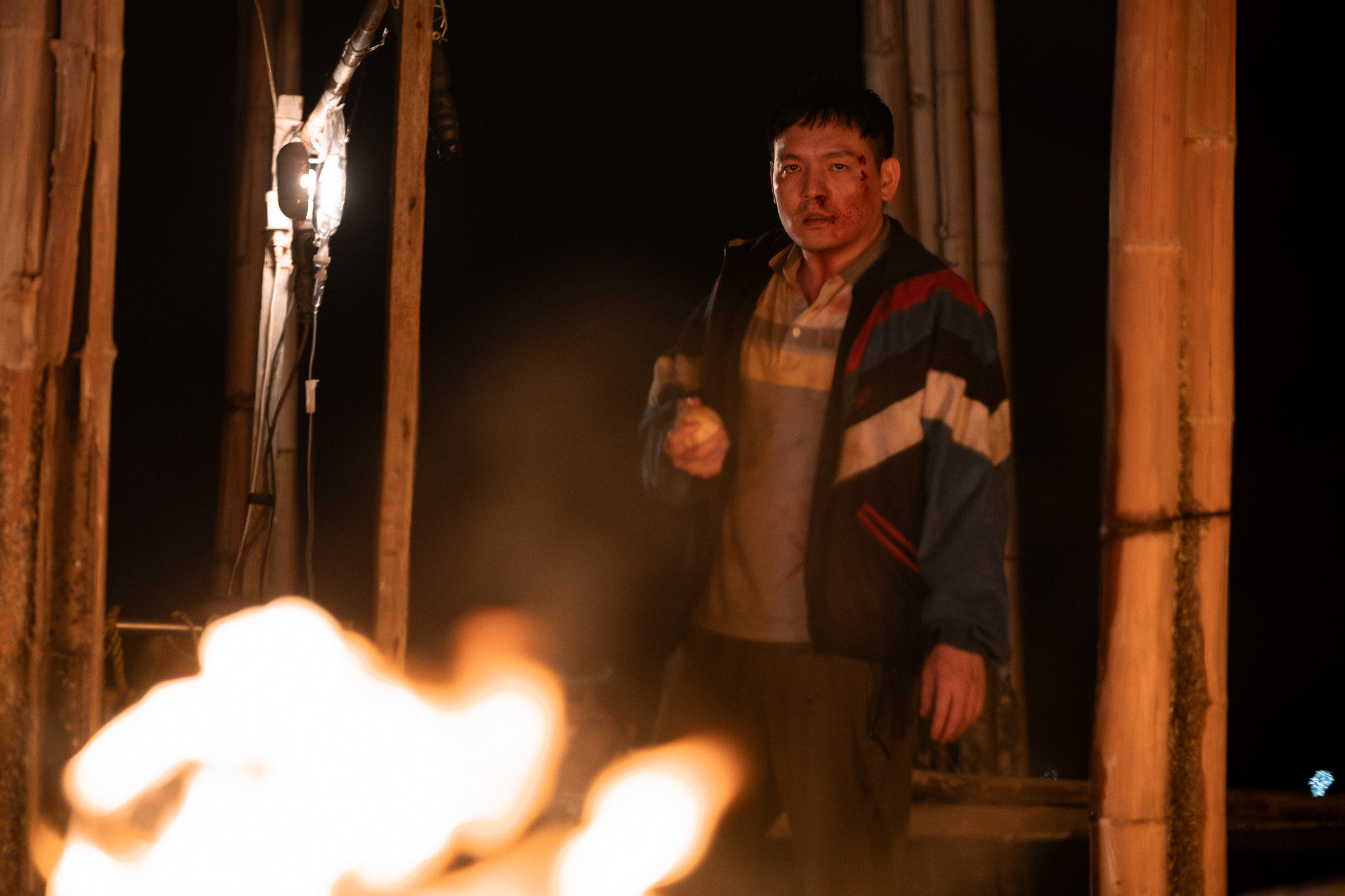 春風在《死亡賭局》中飾演因假球案跌落神壇的王牌投手。（英傑哆影業提供）