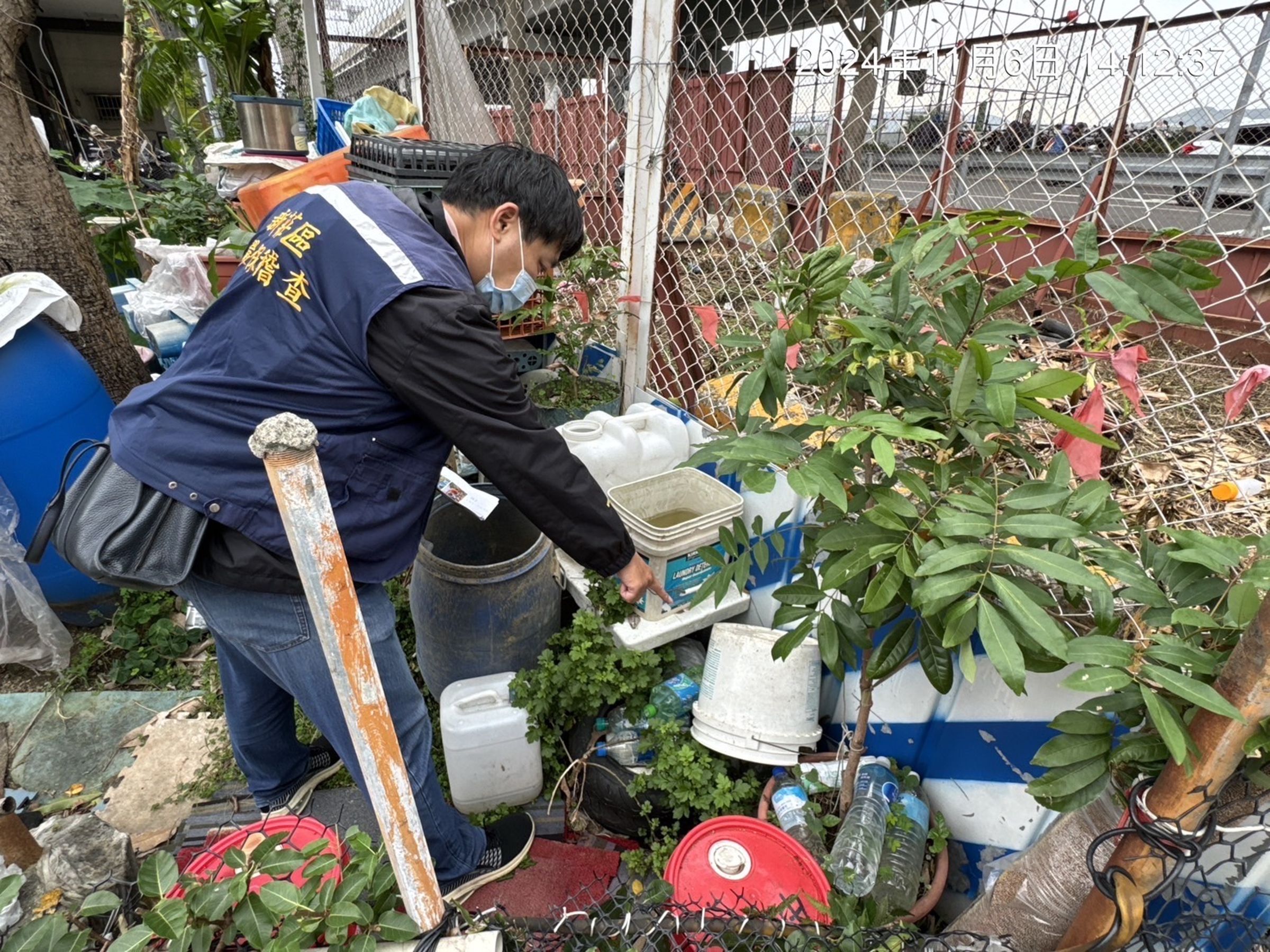 新北市衛生局提醒,近期北部氣溫雖降仍適合病媒蚊生長,提醒民眾除定期清理居家周遭環境。(新北市衛生局提供)